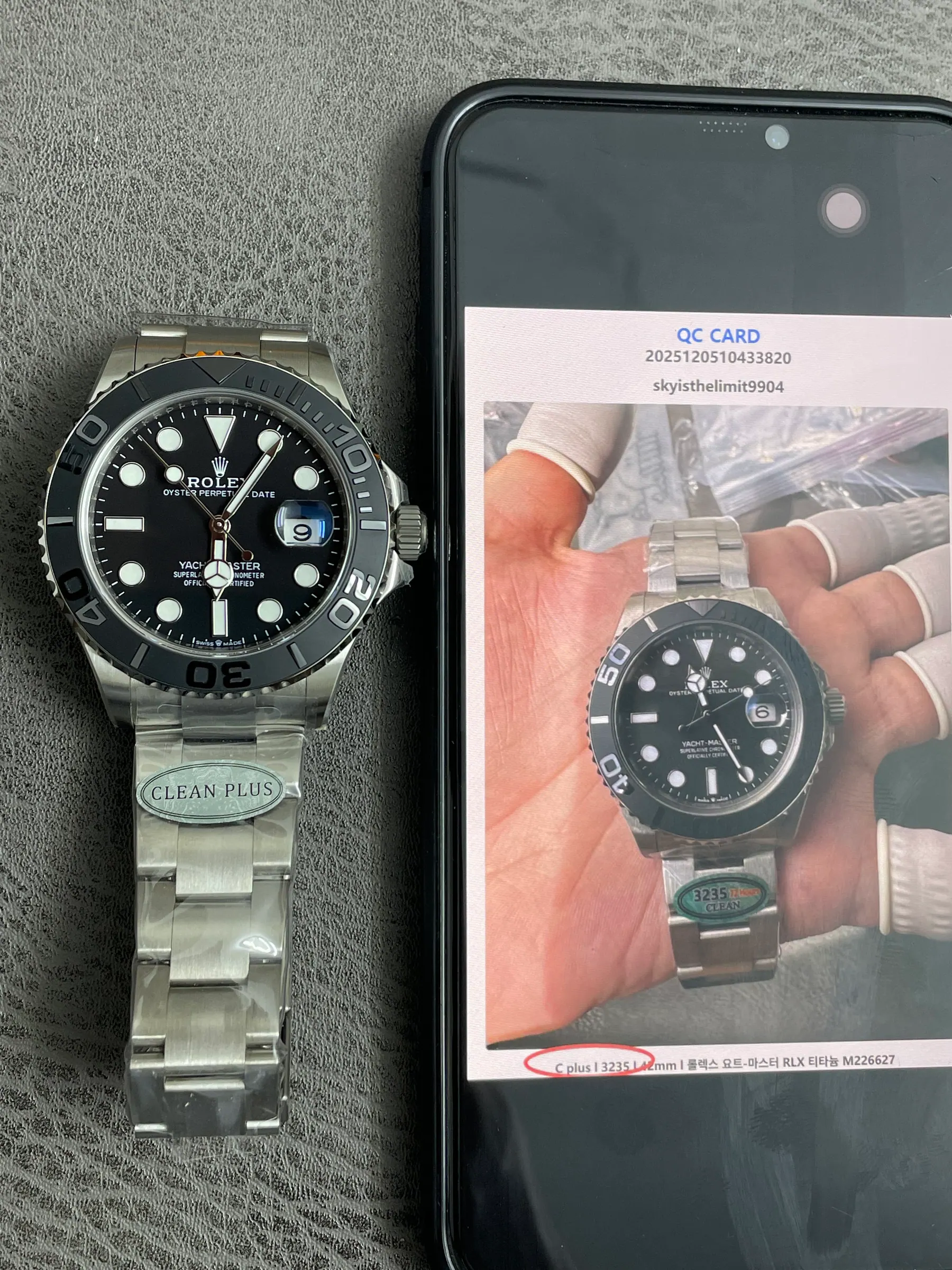 C plus l 3235 l 42mm l 劳力士 Yacht-Master RLX钛金属 M226627