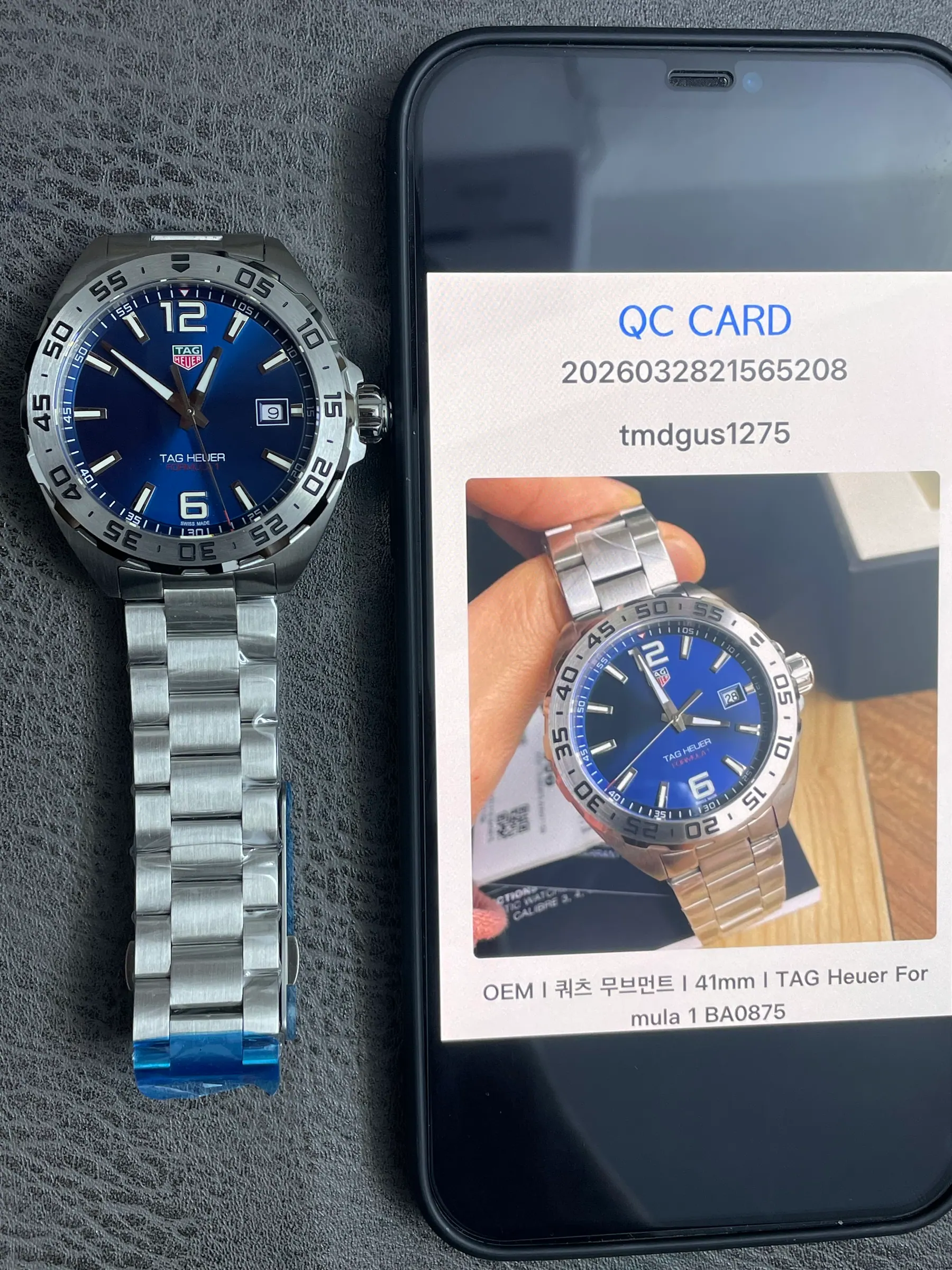 OEM｜石英机芯｜41mm｜TAG Heuer Formula 1 BA0875