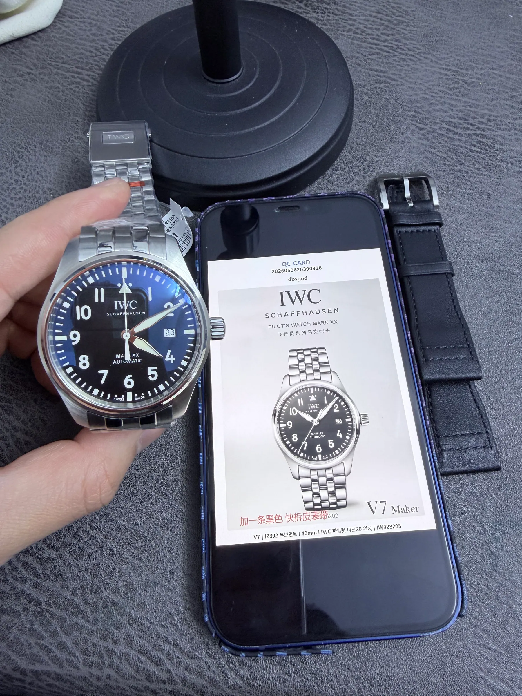 V7｜I2892 机芯 l 40mm l IWC 飞行员马克20 手表｜IW328208
