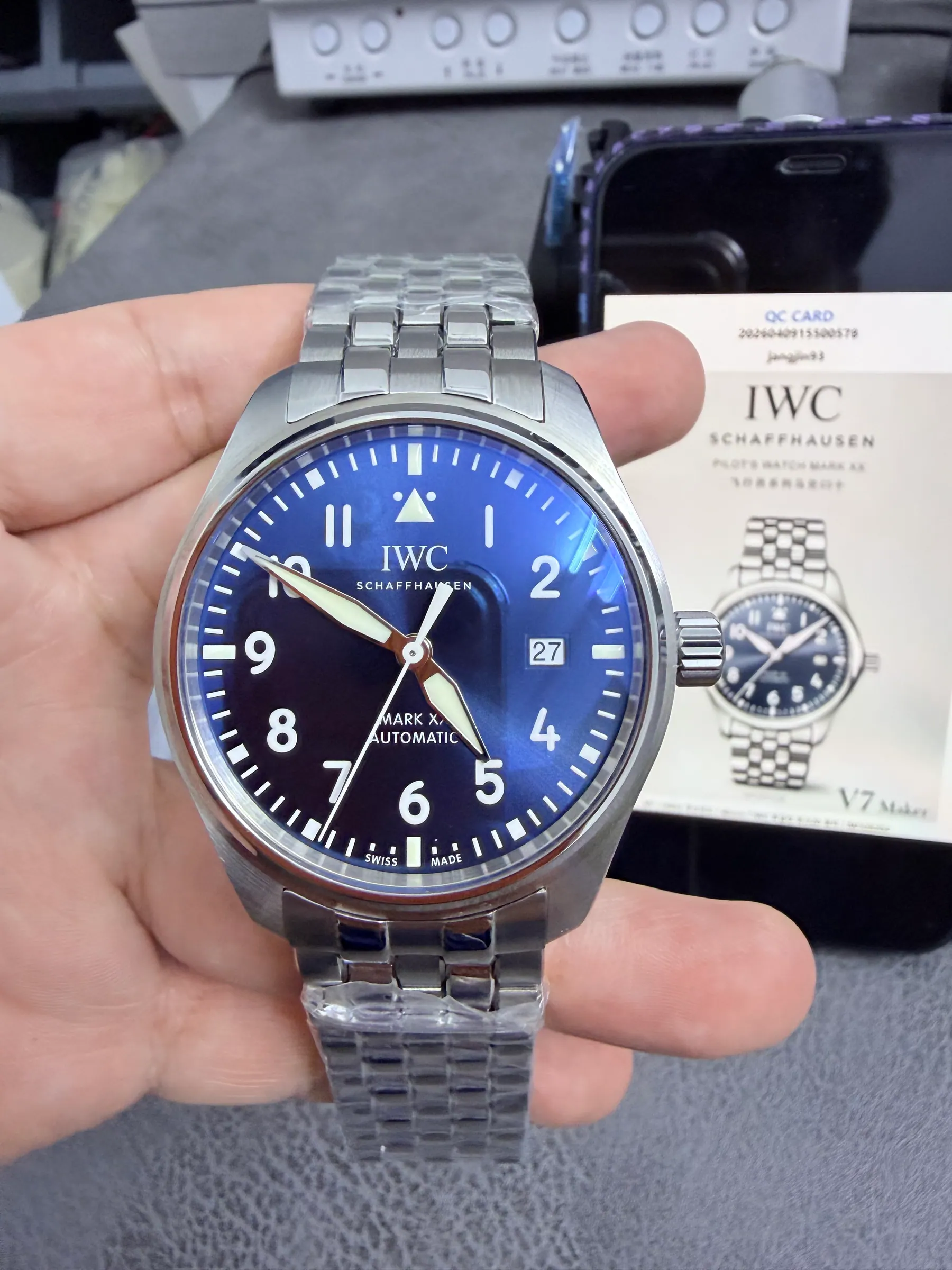 V7｜I2892 机芯 l 40mm l IWC 飞行员马克20 手表｜IW328204