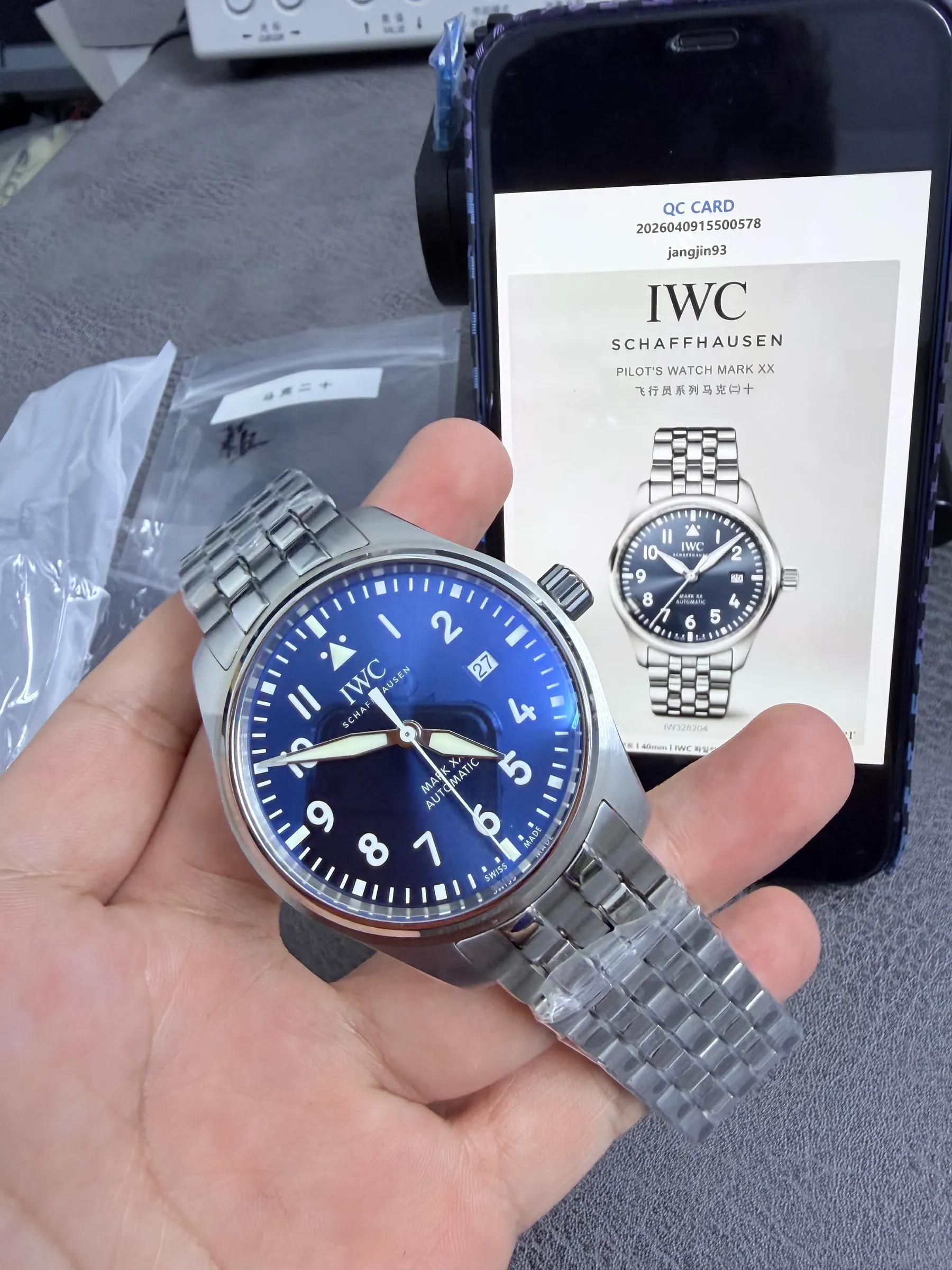 V7｜I2892 机芯 l 40mm l IWC 飞行员马克20 手表｜IW328204
