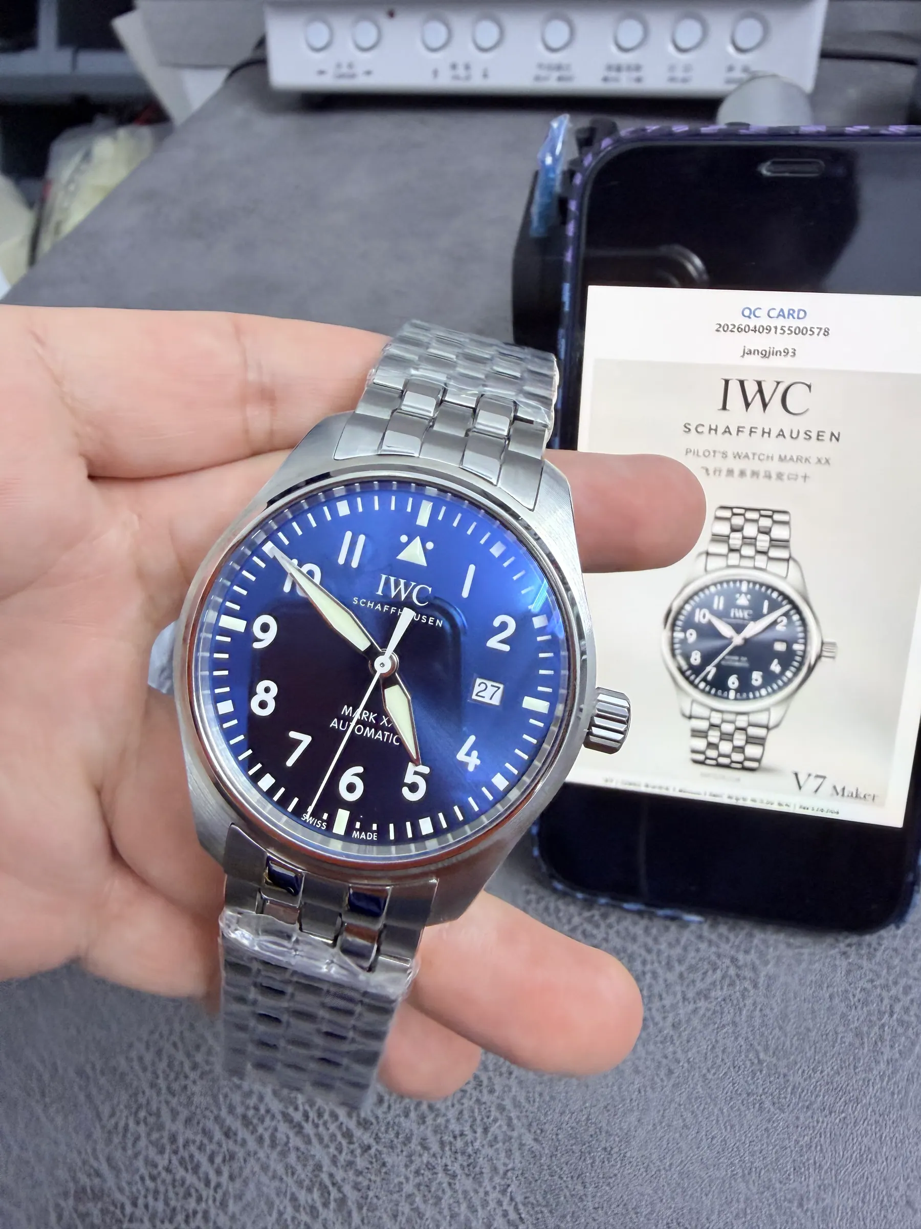 V7｜I2892 机芯 l 40mm l IWC 飞行员马克20 手表｜IW328204