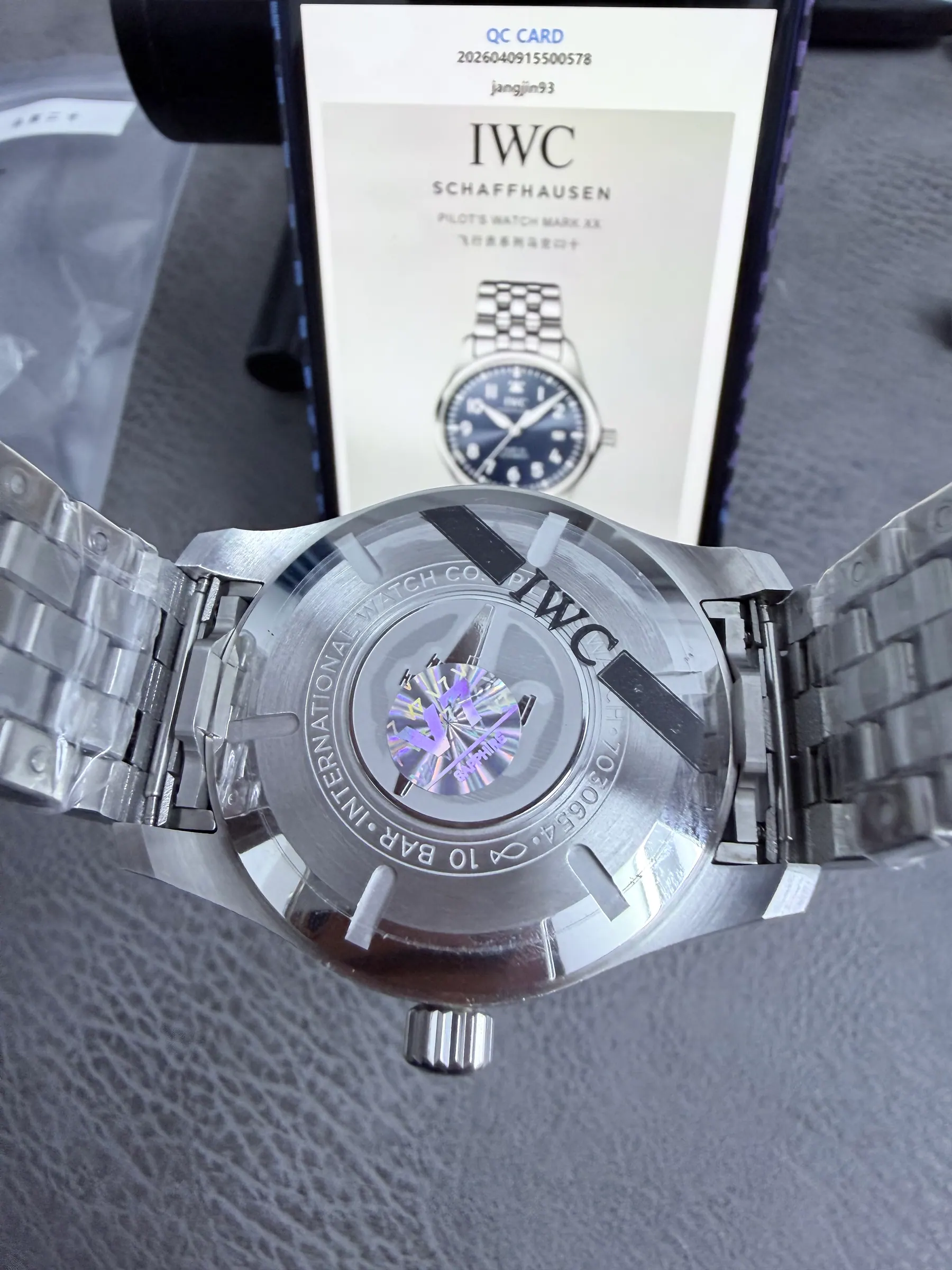 V7｜I2892 机芯 l 40mm l IWC 飞行员马克20 手表｜IW328204