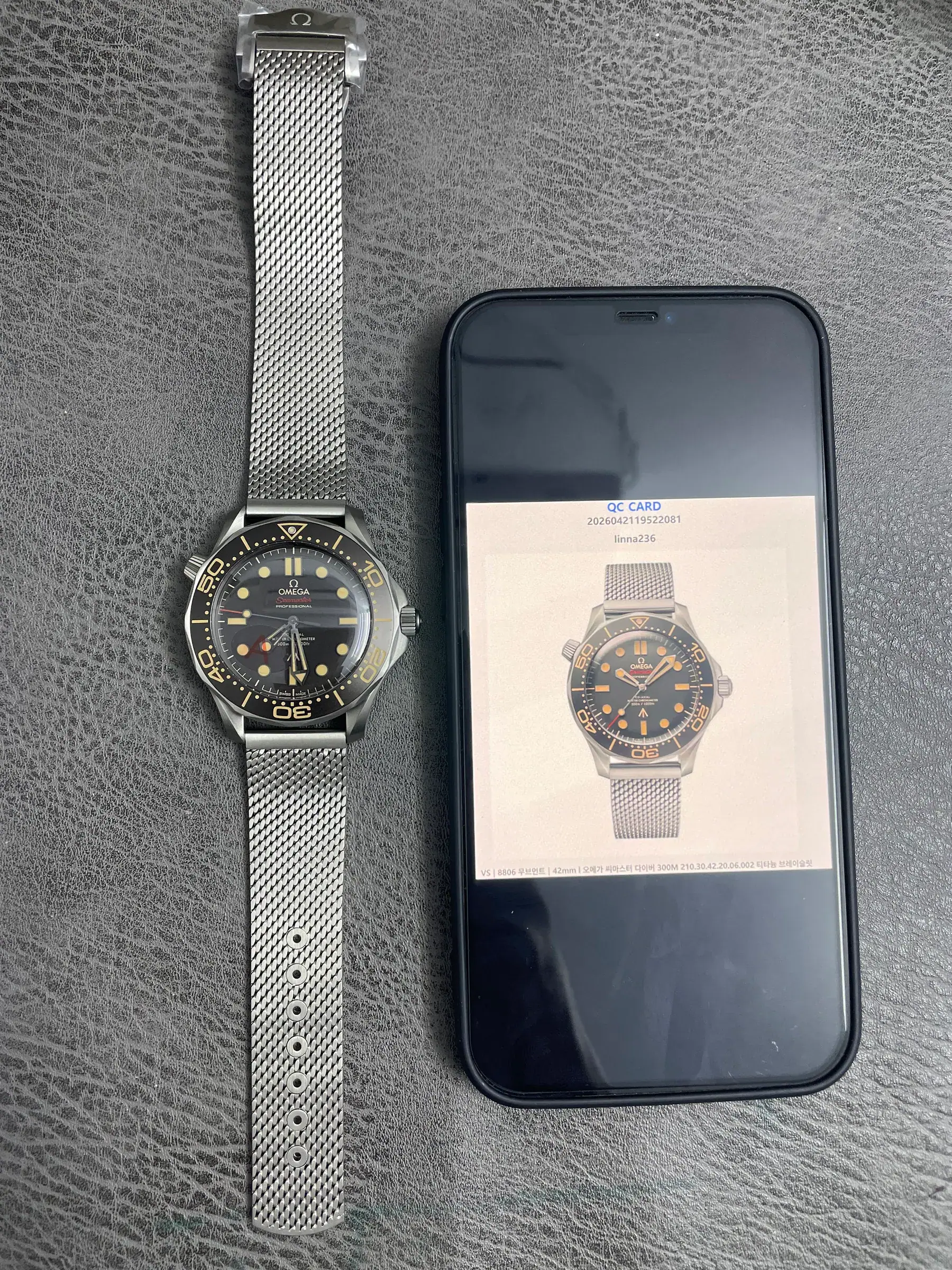 VS | 8806机芯｜42mm l 欧米茄海马潜水300M 210.30.42.20.06.002 钛金属表链