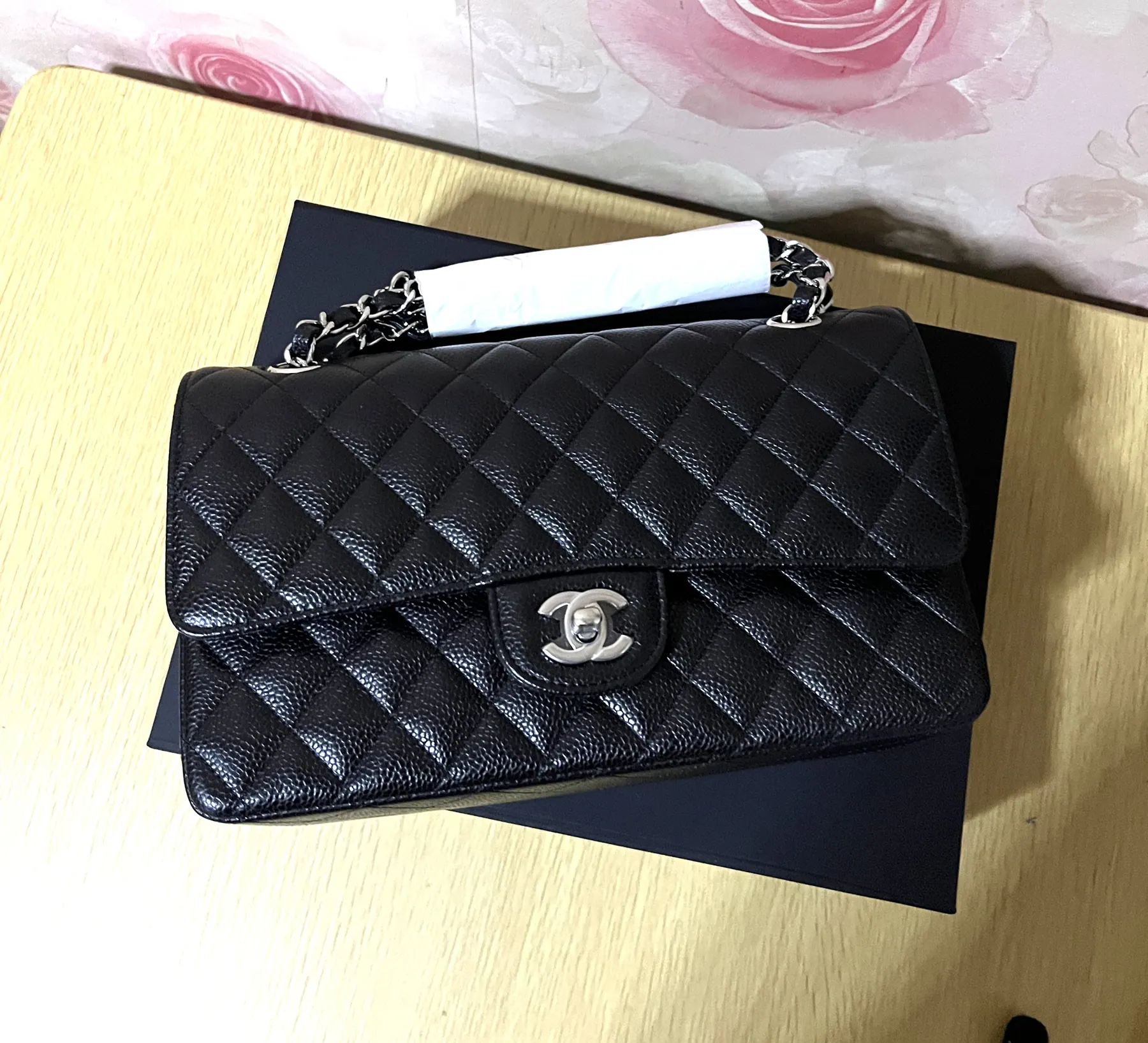 ƆC 经典小牛皮翻盖包 中号 25cm