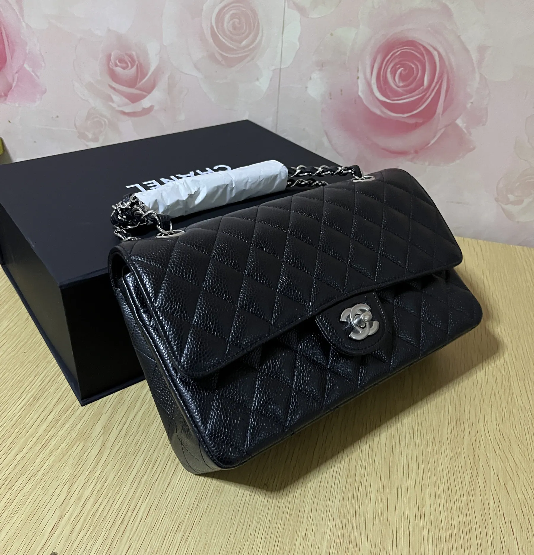 ƆC 经典小牛皮翻盖包 中号 25cm