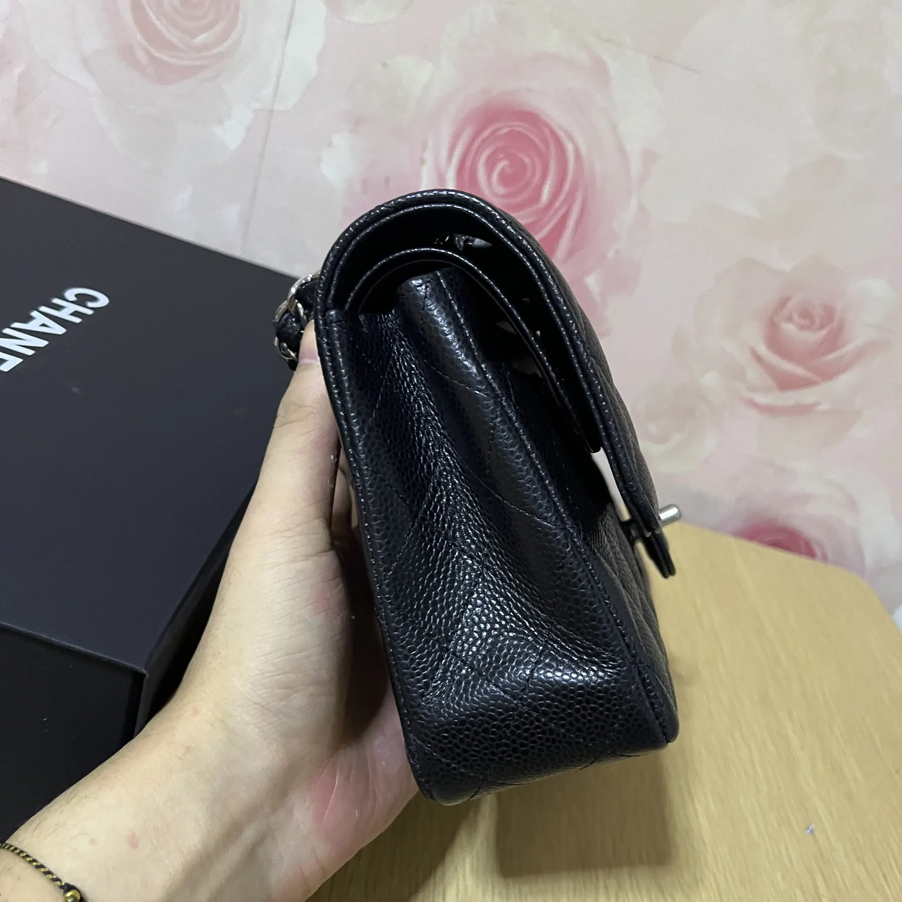 ƆC 经典小牛皮翻盖包 中号 25cm