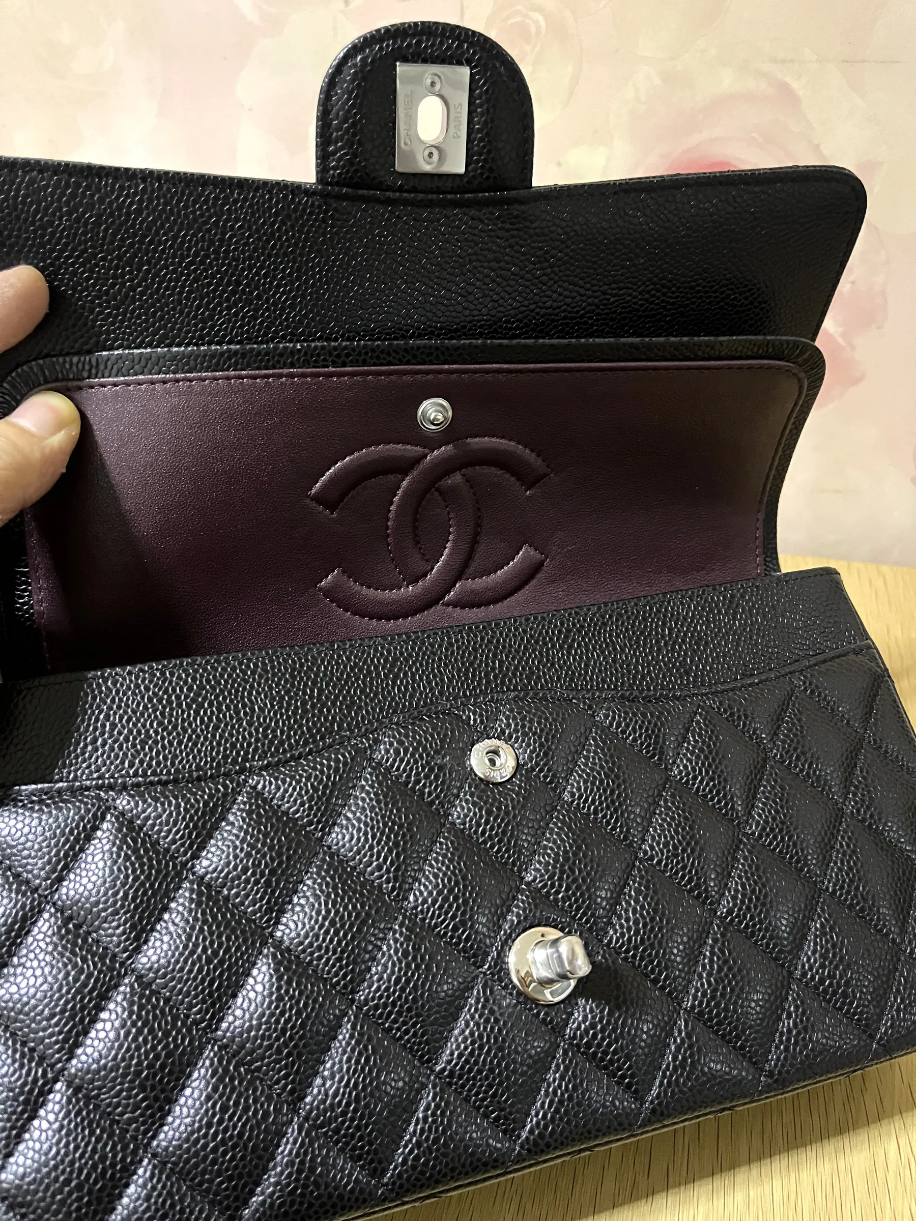 ƆC 经典小牛皮翻盖包 中号 25cm