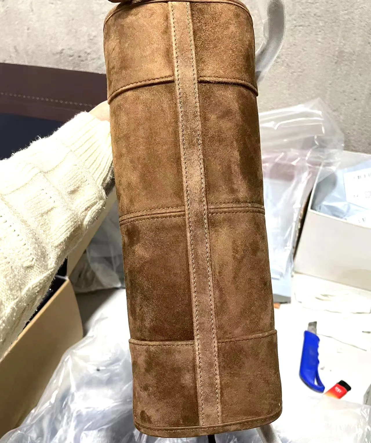 普拉达中号皮革手提包 1BA426 32x15x13cm