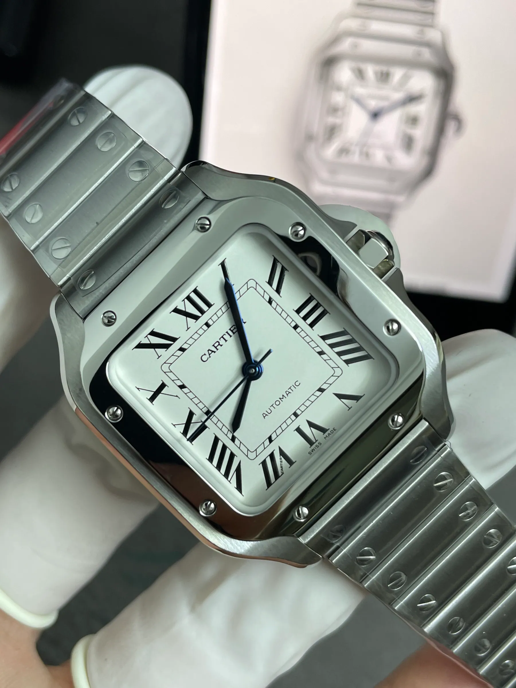 BV | 卡地亚 Santos 中号｜35.1mm｜WSSA0029｜9015 机芯