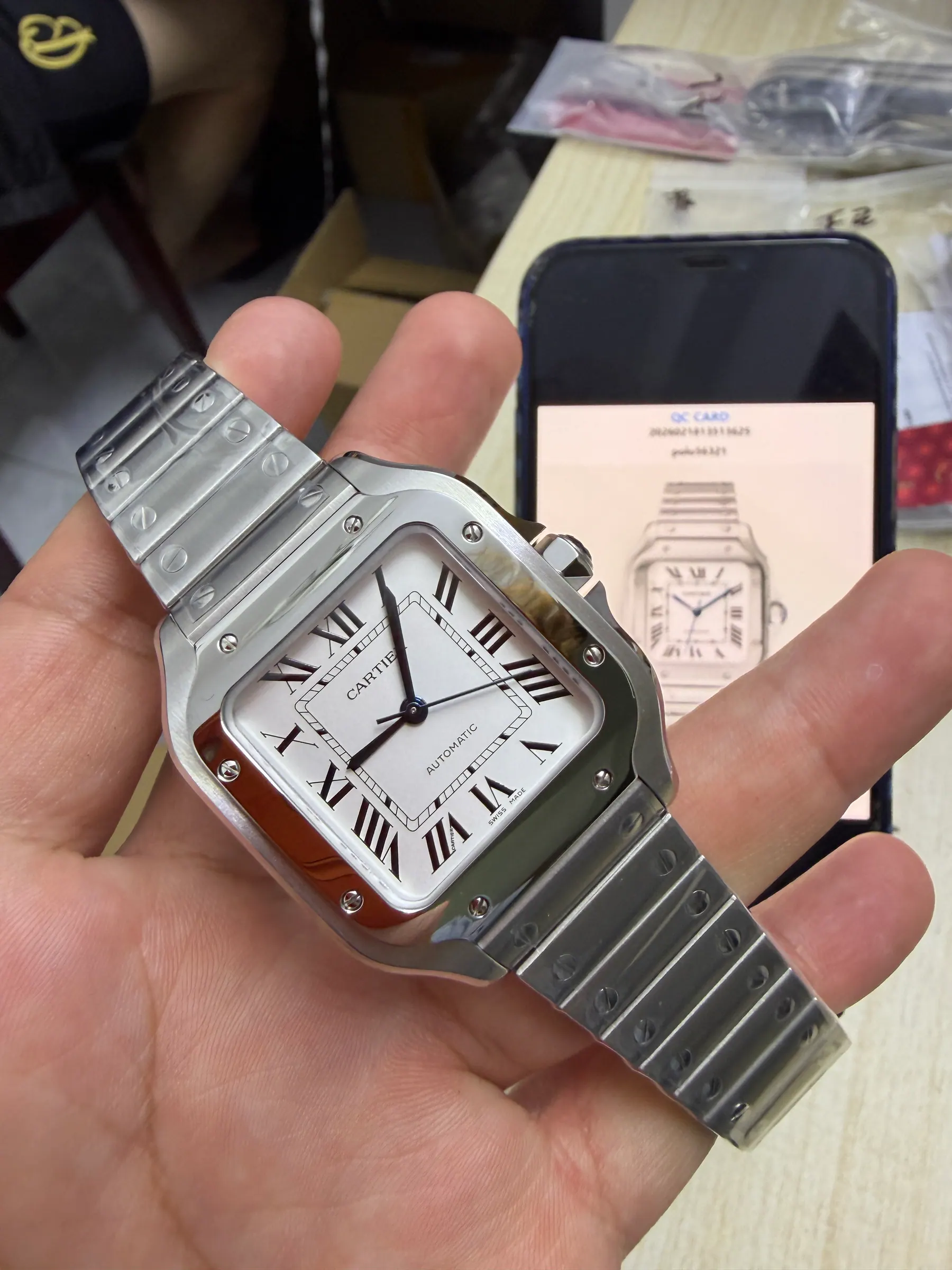 BV | 卡地亚 Santos 中号｜35.1mm｜WSSA0029｜9015 机芯