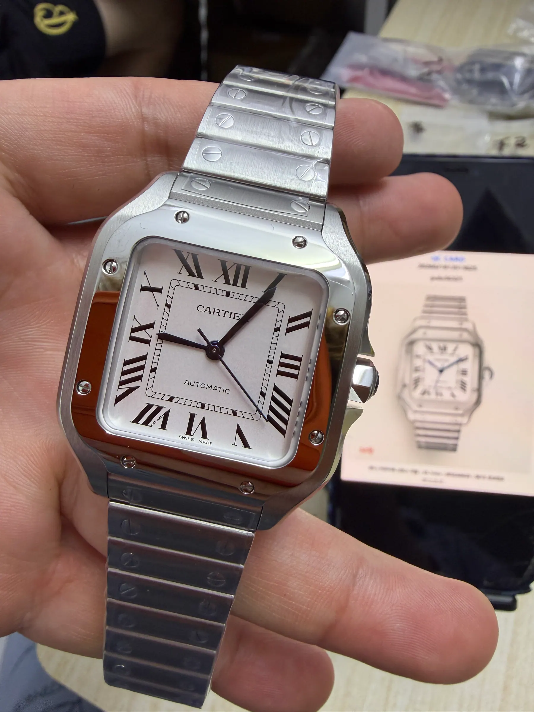 BV | 卡地亚 Santos 中号｜35.1mm｜WSSA0029｜9015 机芯