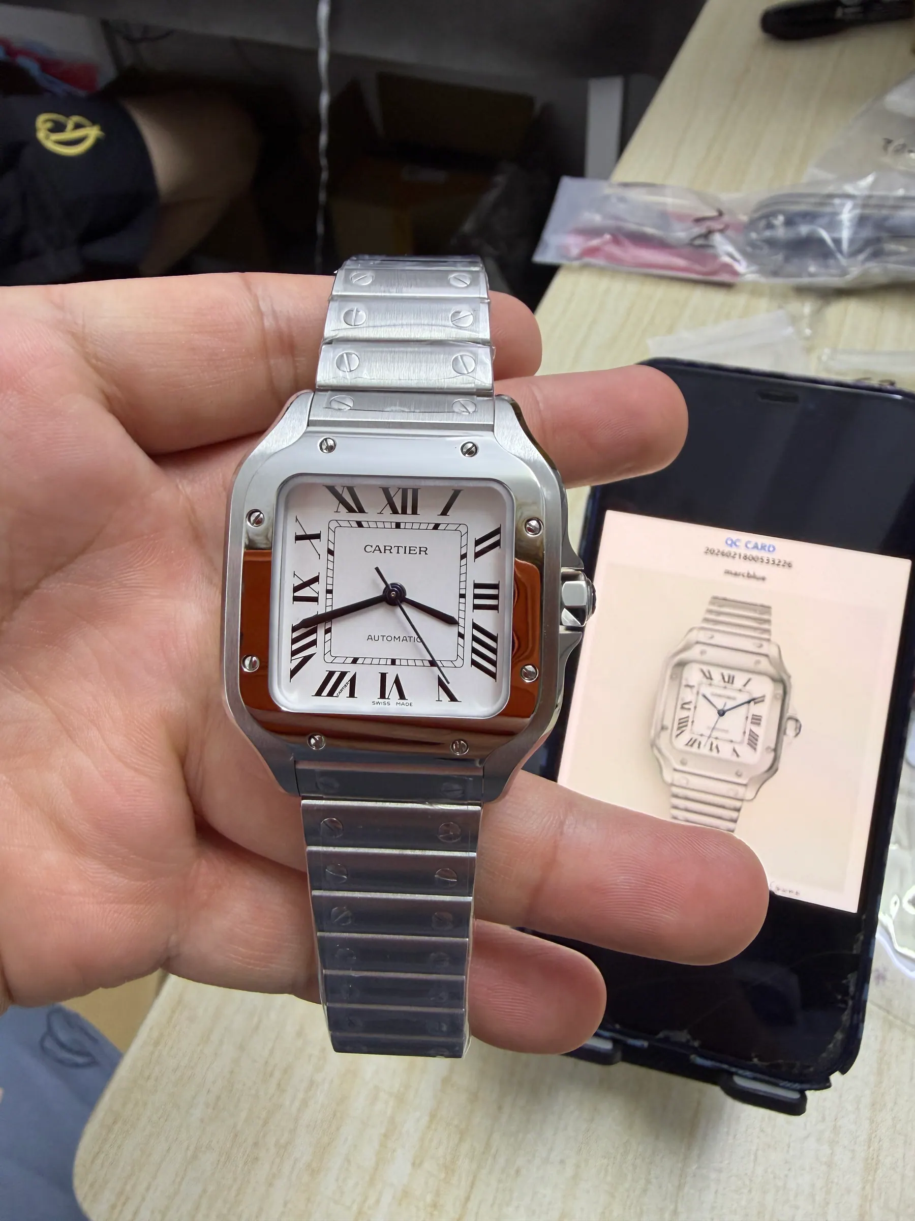 BV | 卡地亚 Santos 中号｜35.1mm｜WSSA0029｜9015 机芯