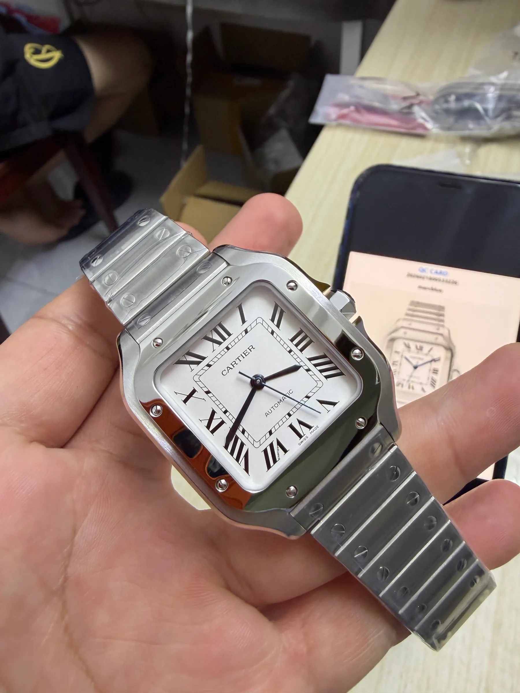 BV | 卡地亚 Santos 中号｜35.1mm｜WSSA0029｜9015 机芯