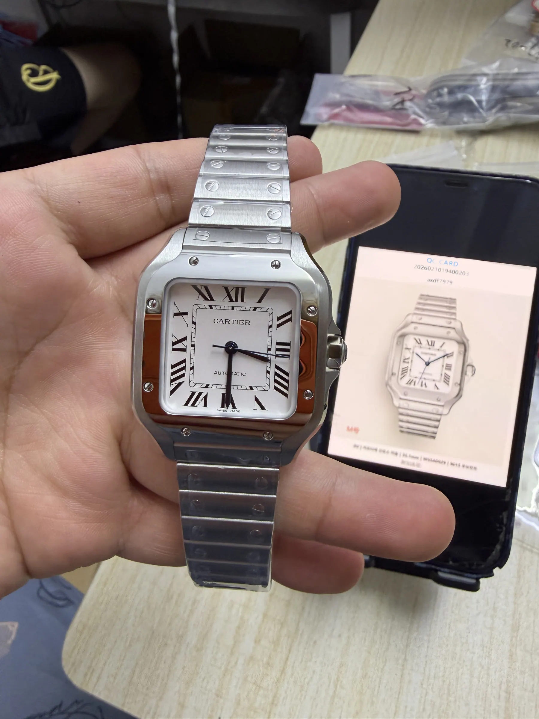 BV | 卡地亚 Santos 中号｜35.1mm｜WSSA0029｜9015 机芯