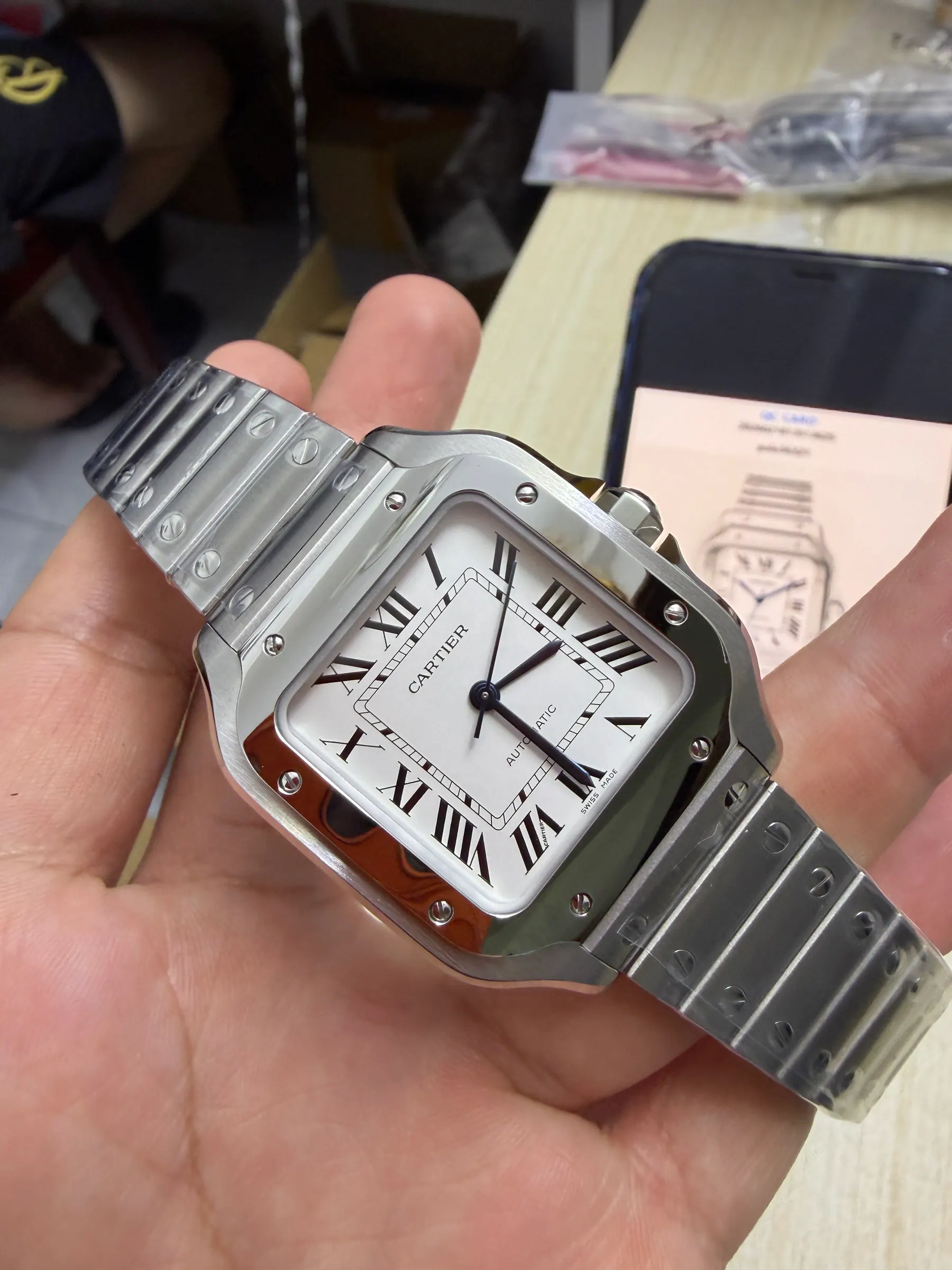 BV | 卡地亚 Santos 中号｜35.1mm｜WSSA0029｜9015 机芯