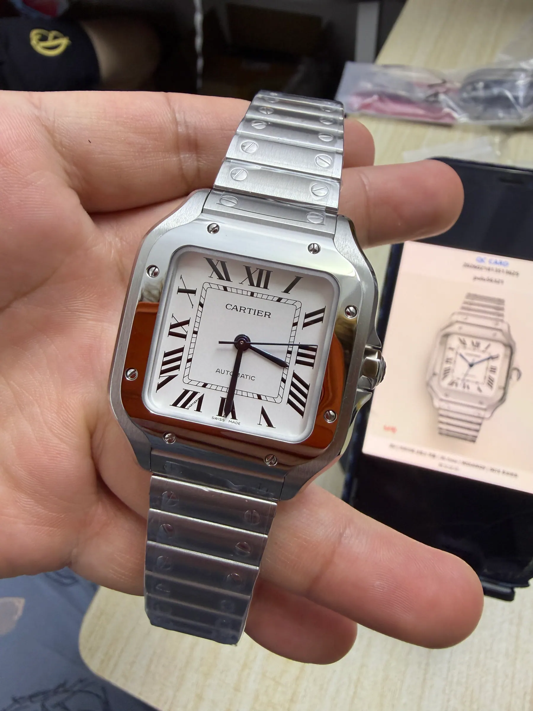 BV | 卡地亚 Santos 中号｜35.1mm｜WSSA0029｜9015 机芯