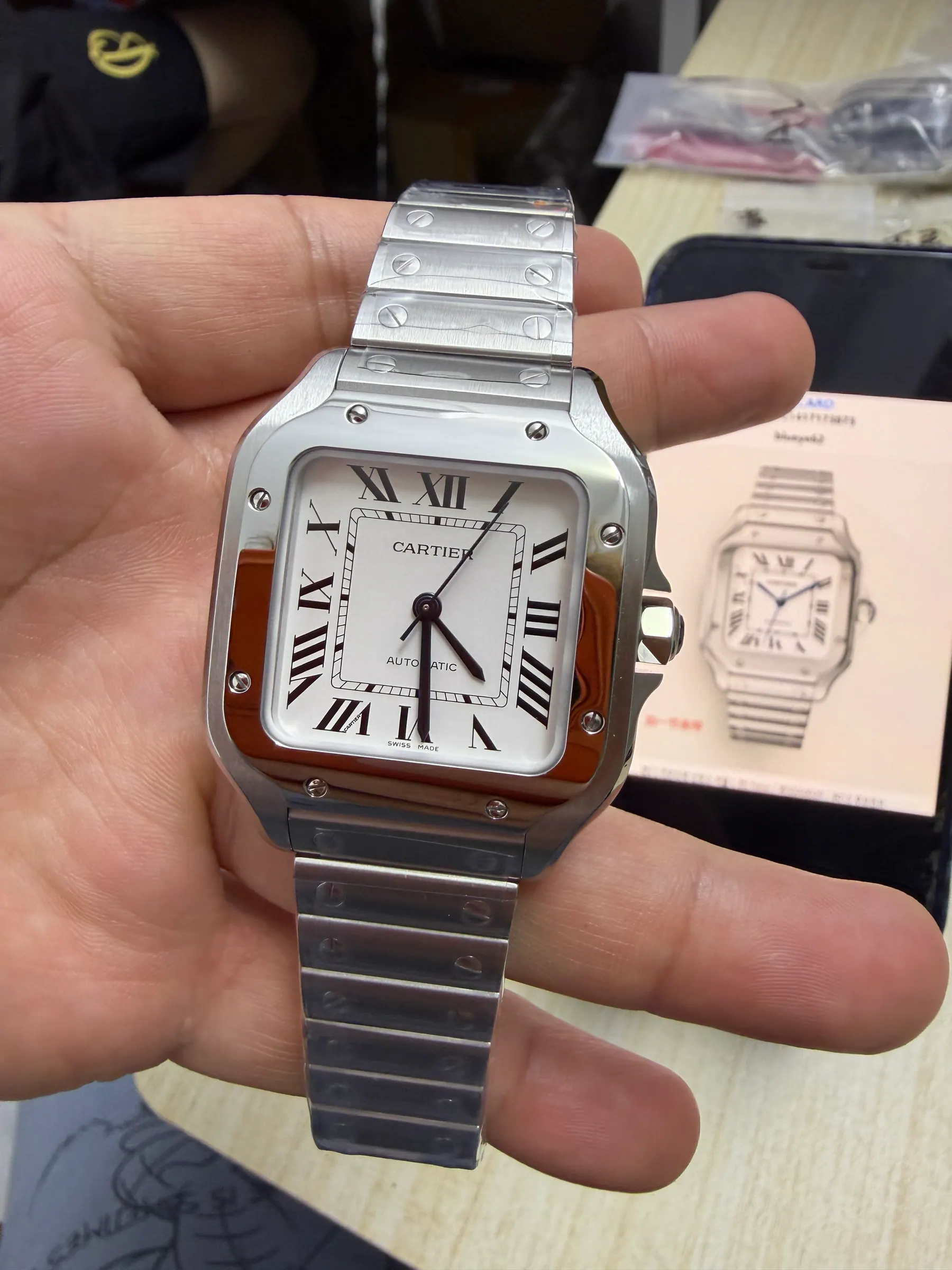 BV | 卡地亚 Santos 中号｜35.1mm｜WSSA0029｜9015 机芯