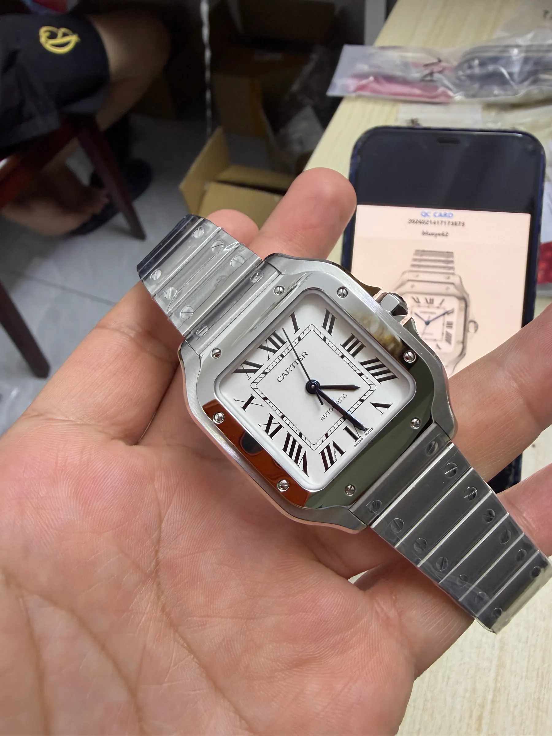 BV | 卡地亚 Santos 中号｜35.1mm｜WSSA0029｜9015 机芯