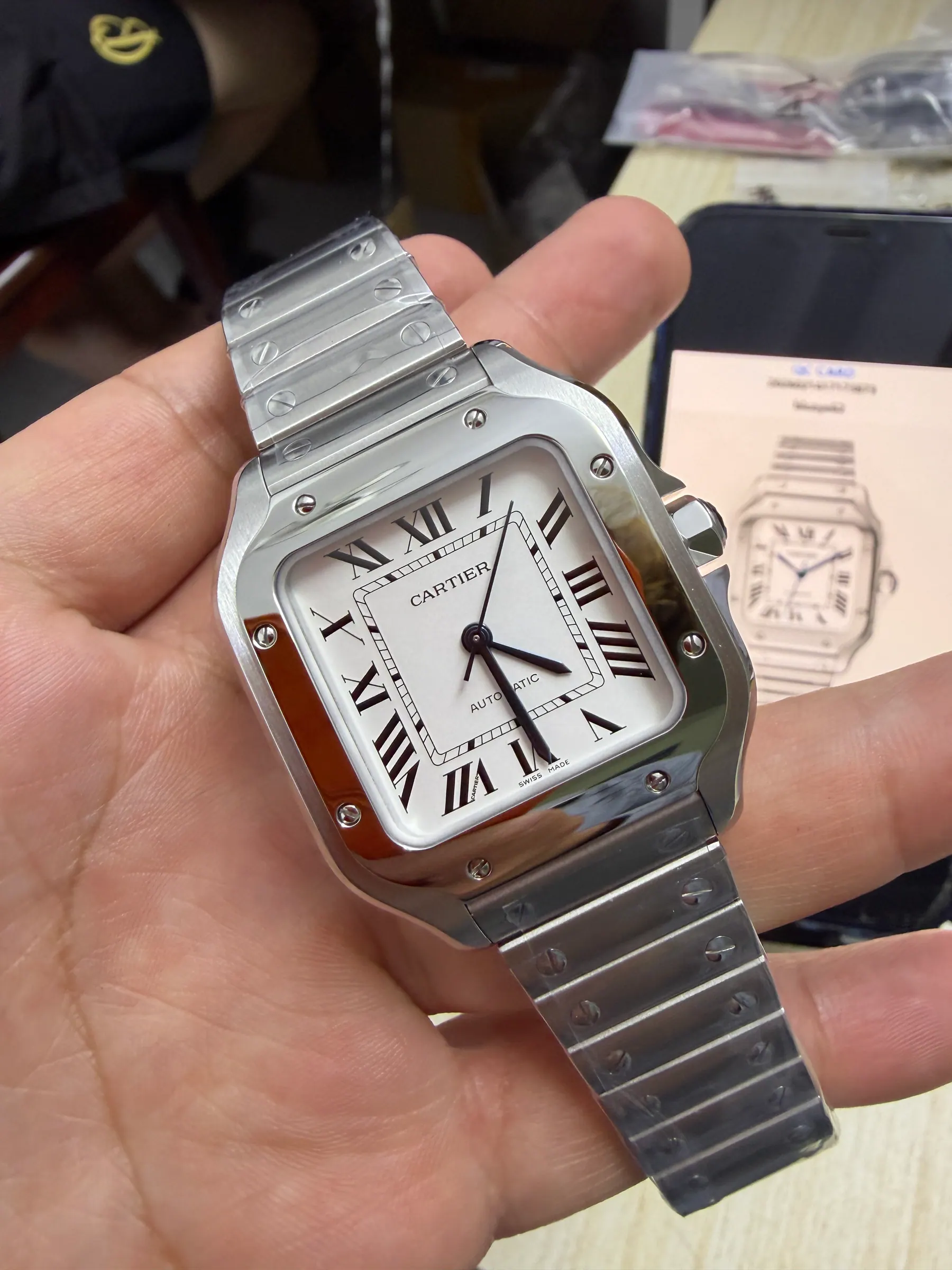 BV | 卡地亚 Santos 中号｜35.1mm｜WSSA0029｜9015 机芯