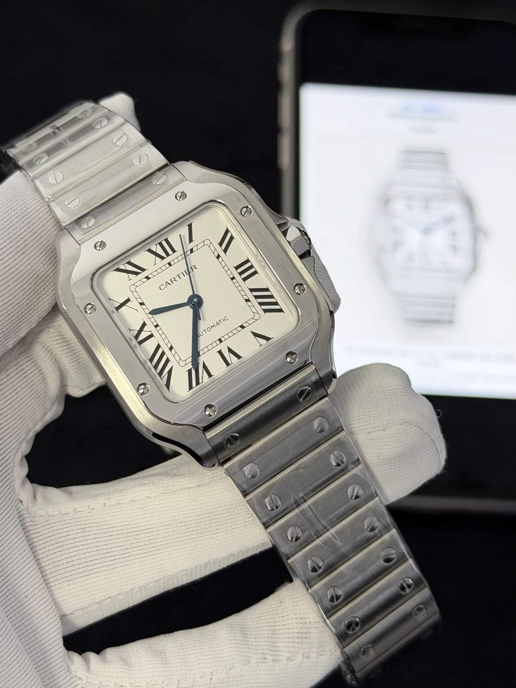 BV | 卡地亚 Santos 中号｜35.1mm｜WSSA0029｜9015 机芯