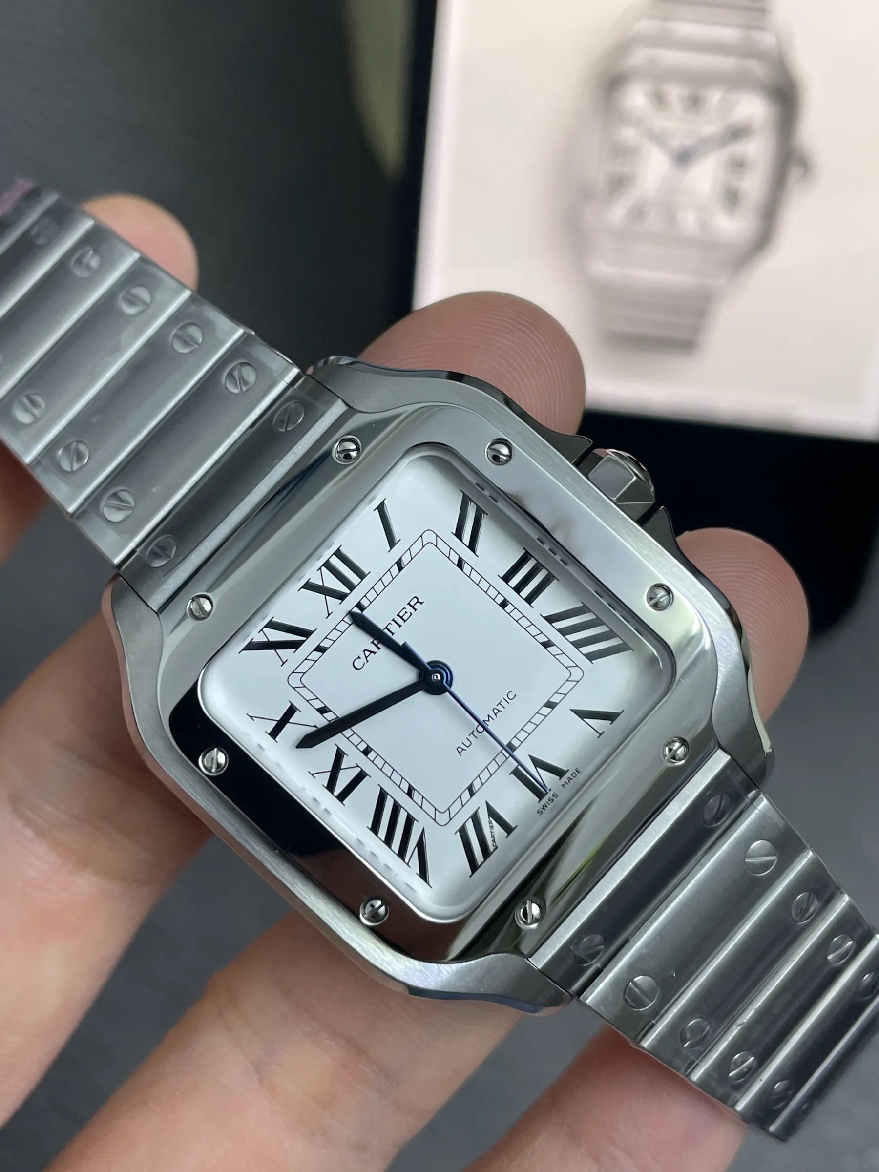 BV | 卡地亚 Santos 中号｜35.1mm｜WSSA0029｜9015 机芯