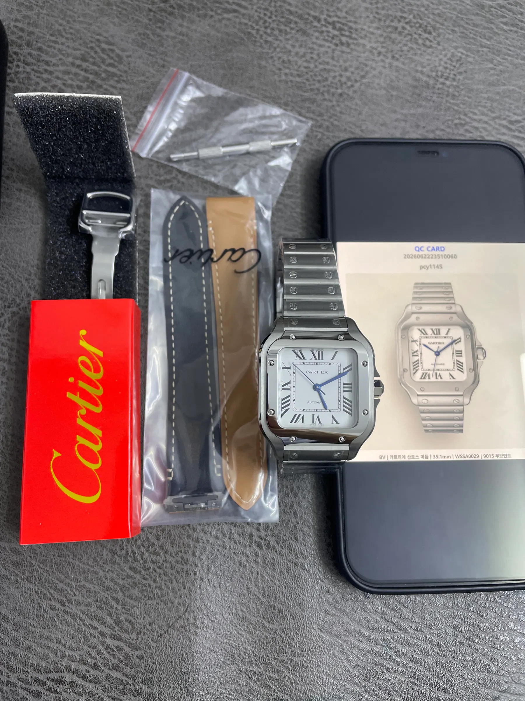 BV | 卡地亚 Santos 中号｜35.1mm｜WSSA0029｜9015 机芯