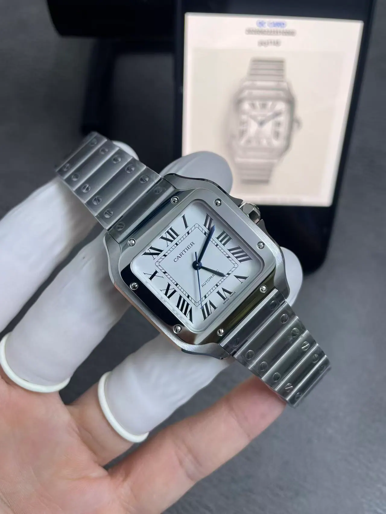 BV | 卡地亚 Santos 中号｜35.1mm｜WSSA0029｜9015 机芯