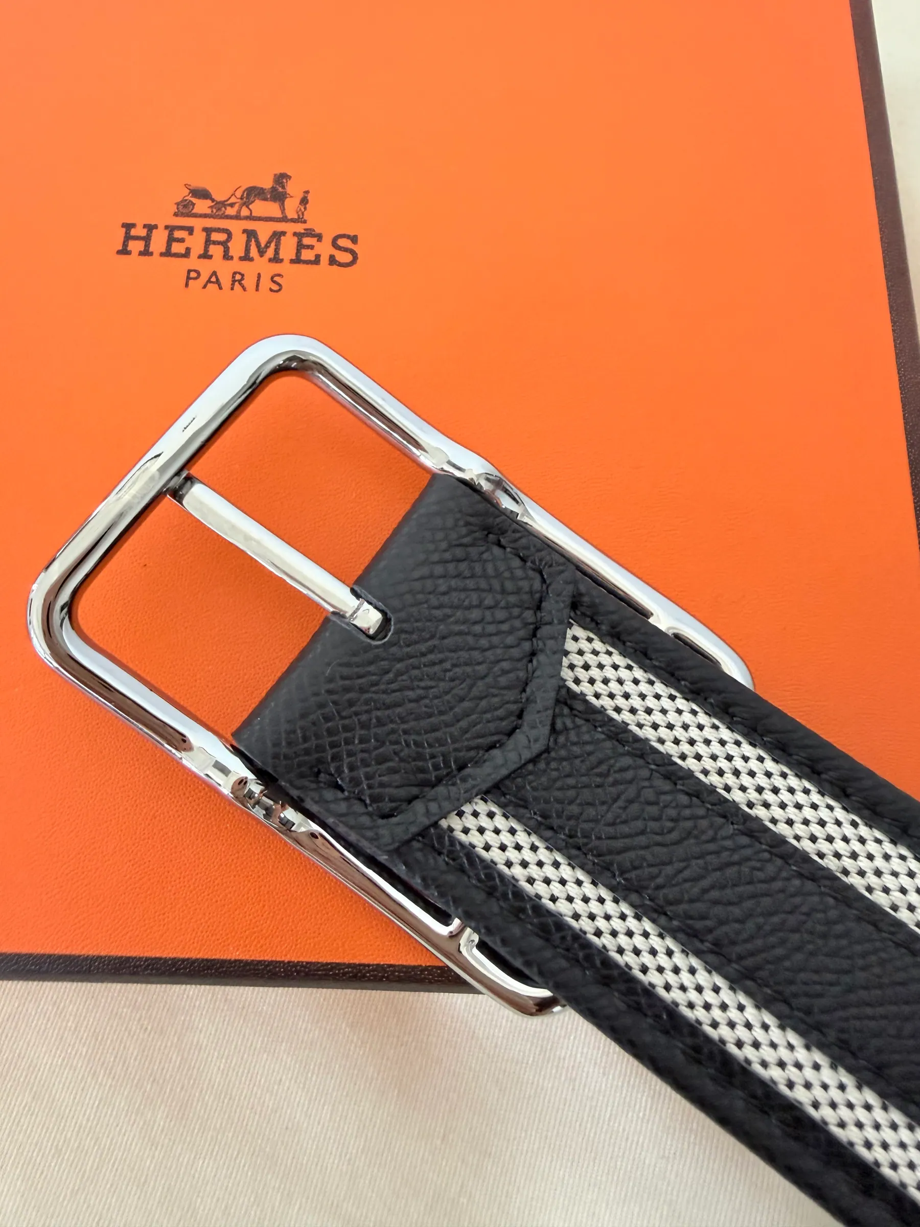 爱马仕 Half Code Riviera 38 双面腰带
