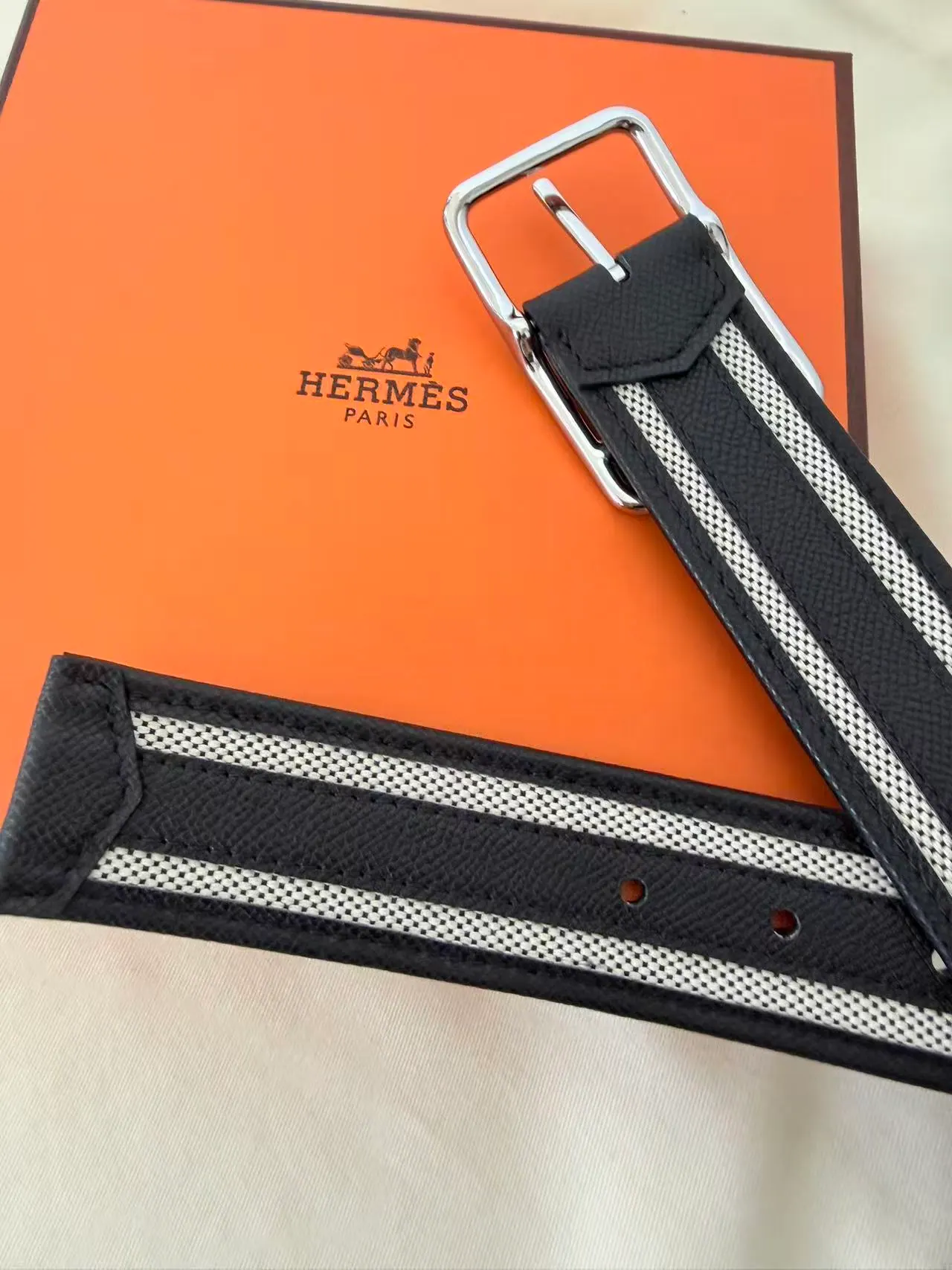 爱马仕 Half Code Riviera 38 双面腰带