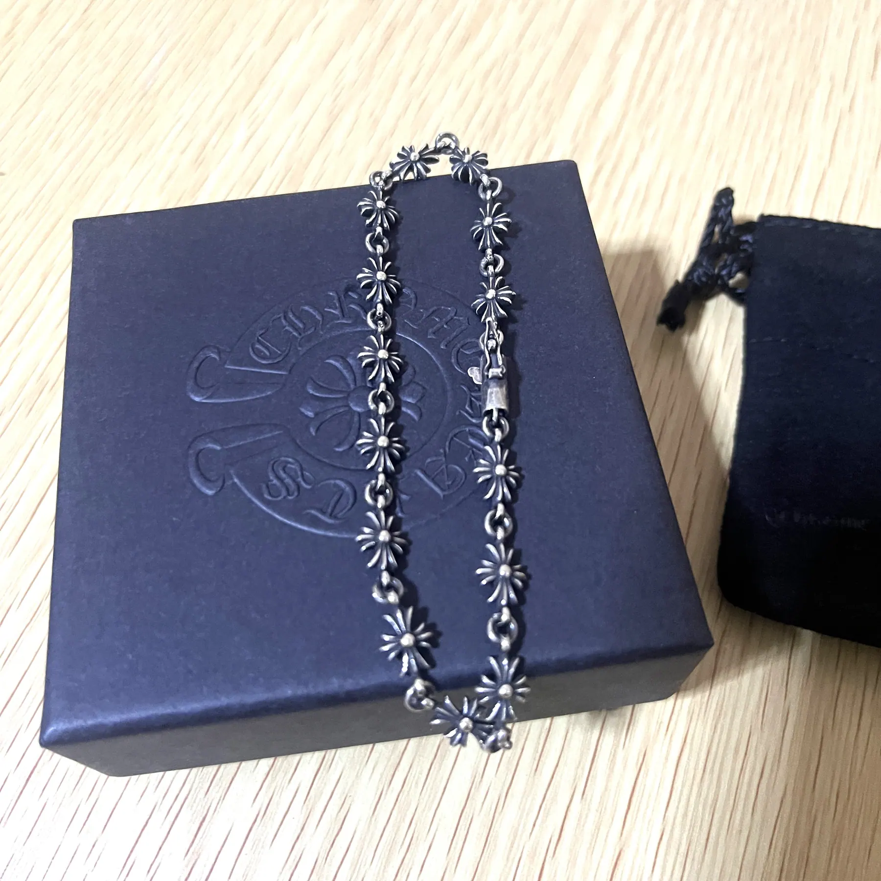 Chrome Hearts 十字扣手链｜925银
