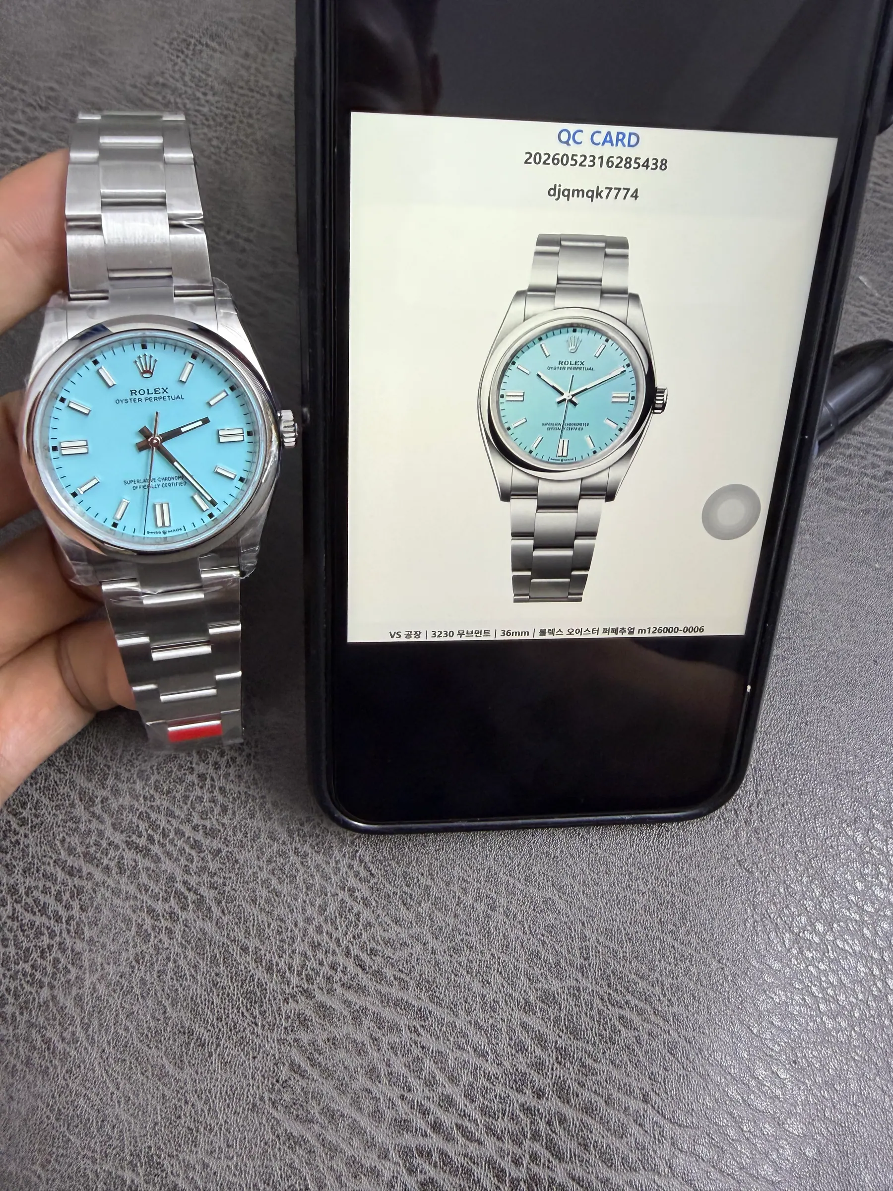 VS ｜3230 机芯｜36mm｜劳力士 Oyster Perpetual m126000-0006