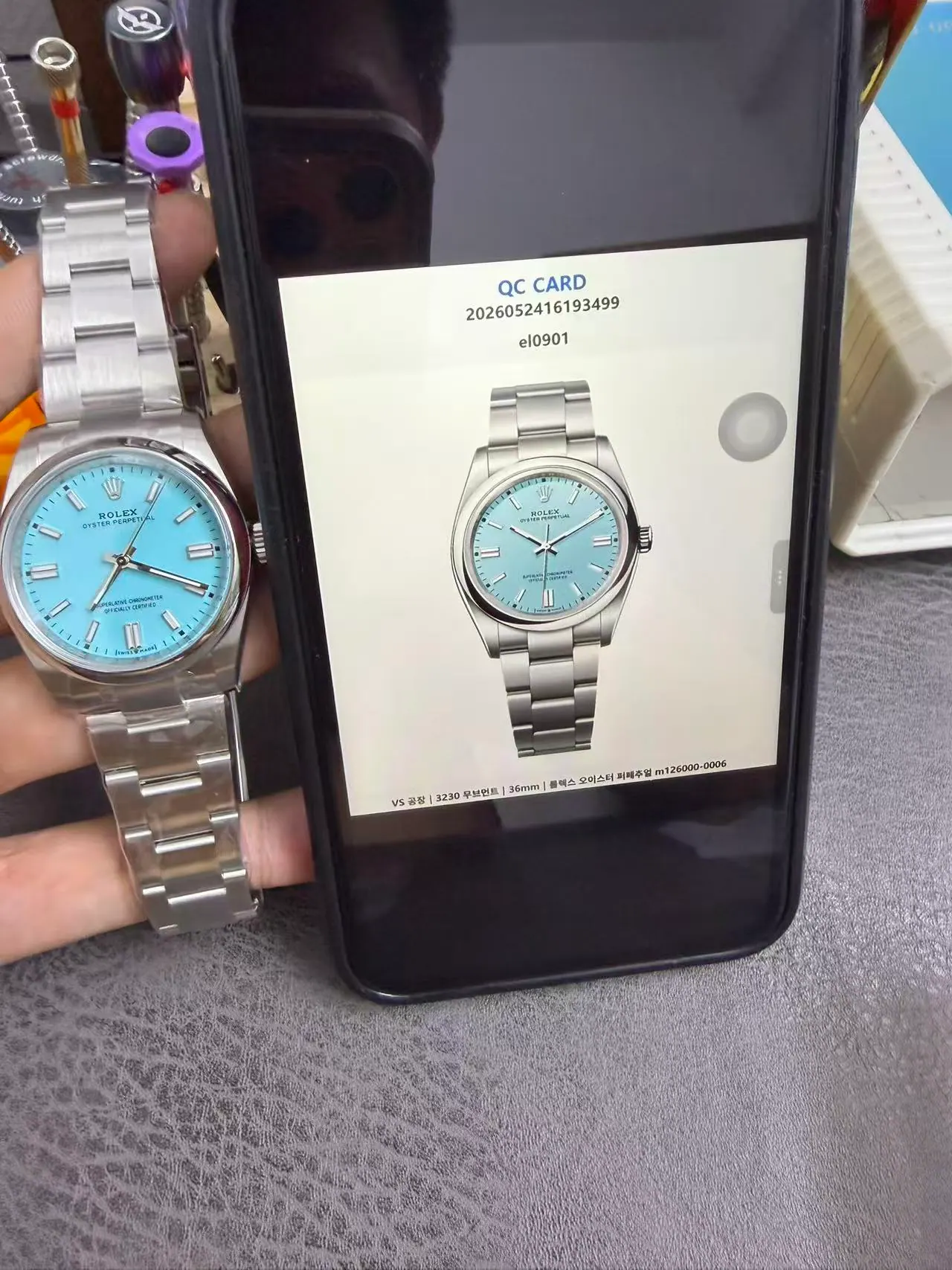 VS ｜3230 机芯｜36mm｜劳力士 Oyster Perpetual m126000-0006