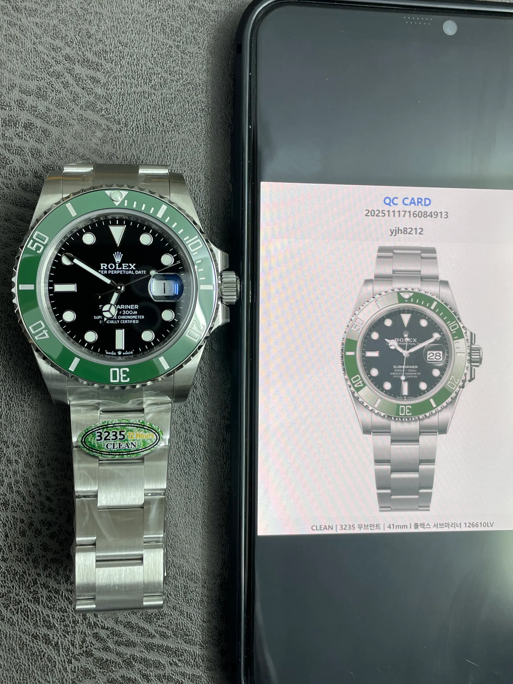 CLEAN | 3235 机芯｜41mm l 劳力士潜航者型 126610LV