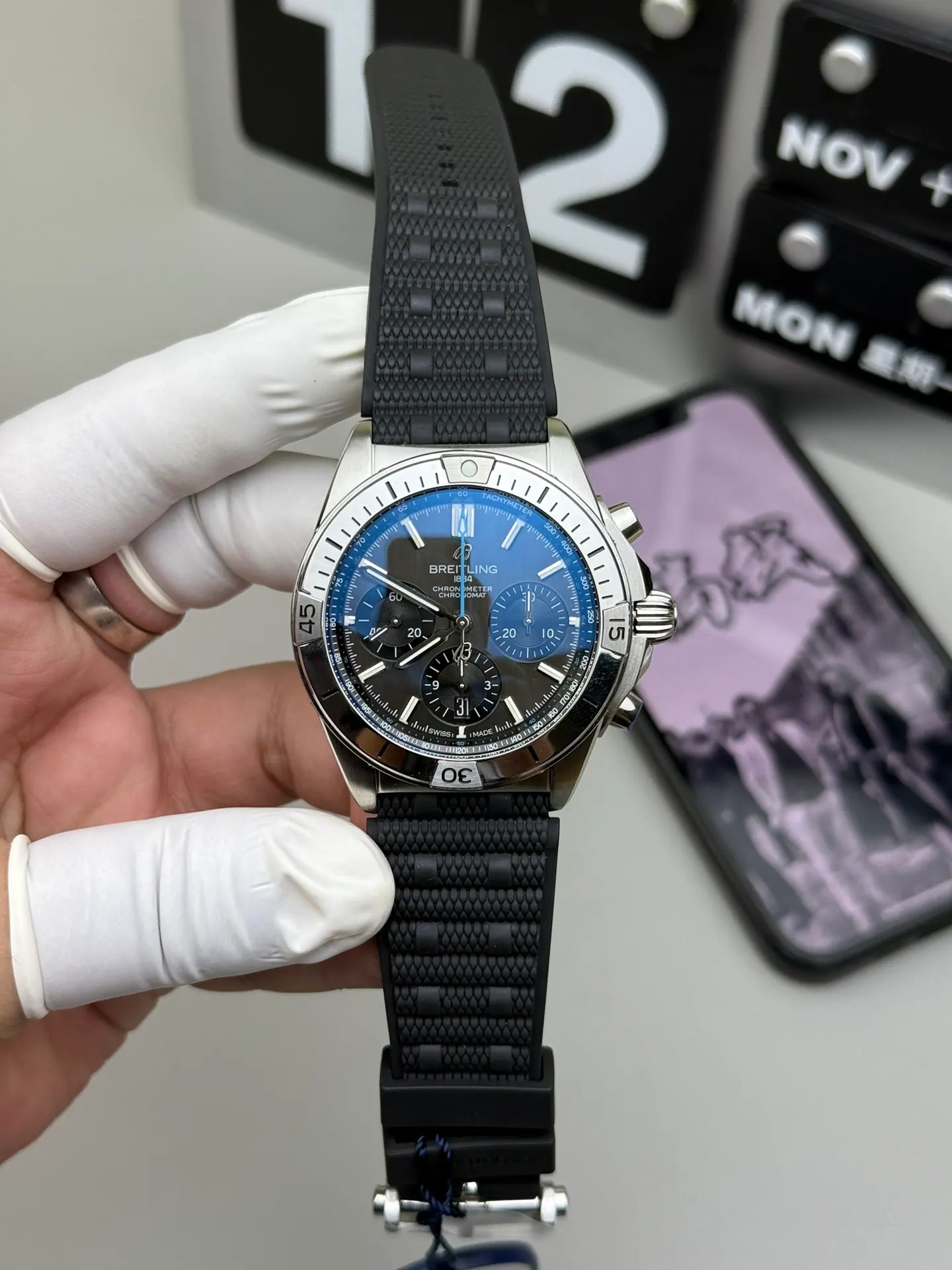 BLS l 7750 l 42mm l 亮面环计时哑光 B01