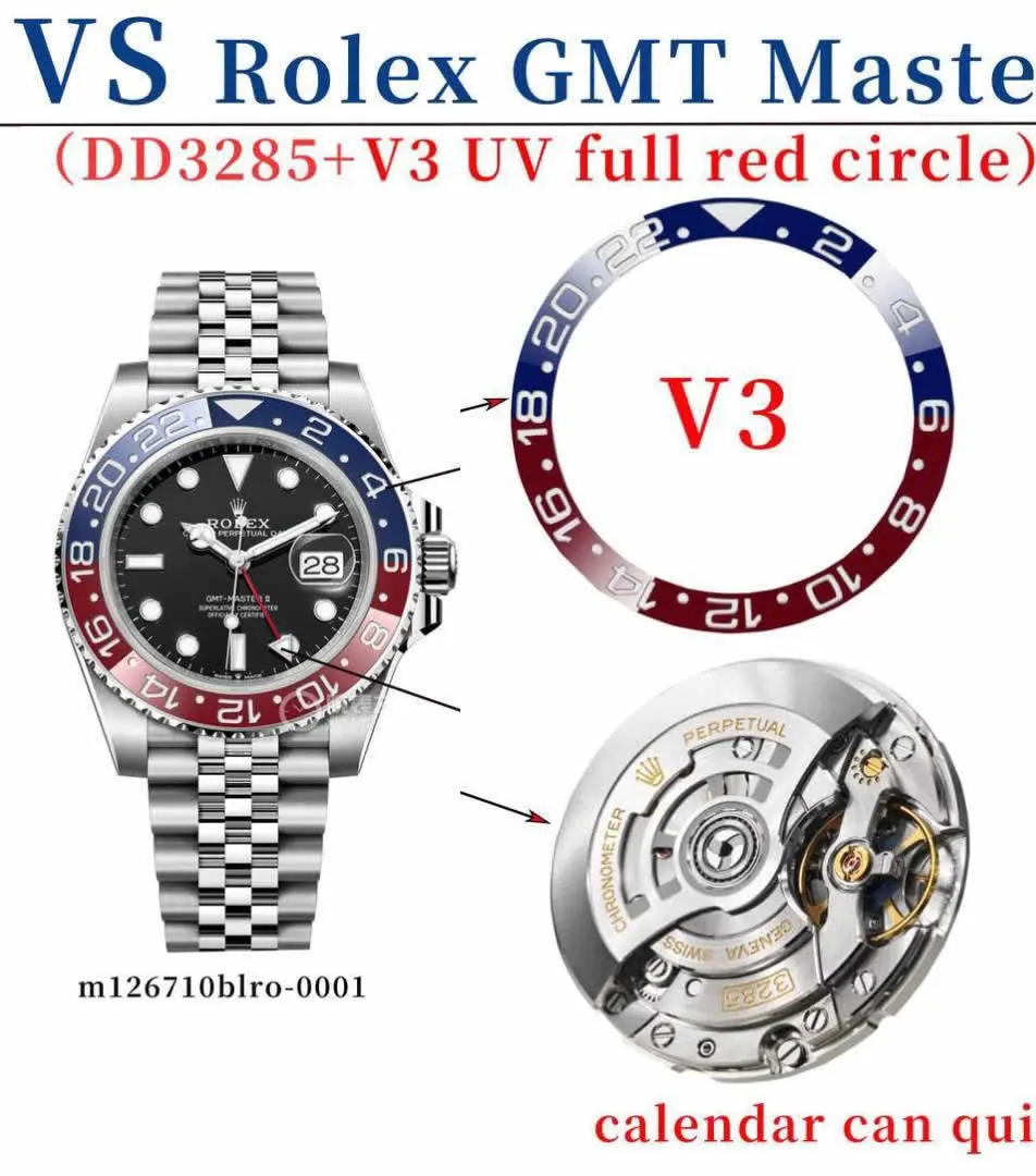 VS | 3285机芯|劳力士 GMT-Master II V3 126710BLRO