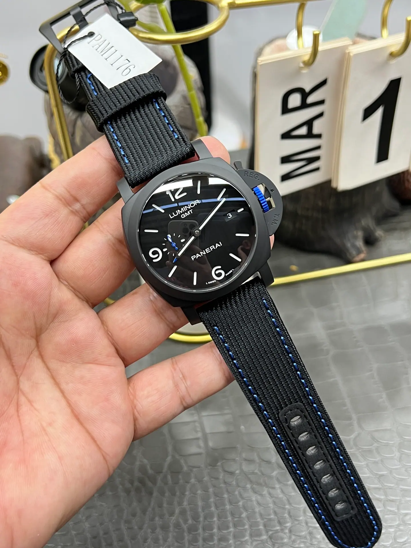 VS l P9000 l 44mm l 沛纳海 PAM1176 黑色陶瓷手表