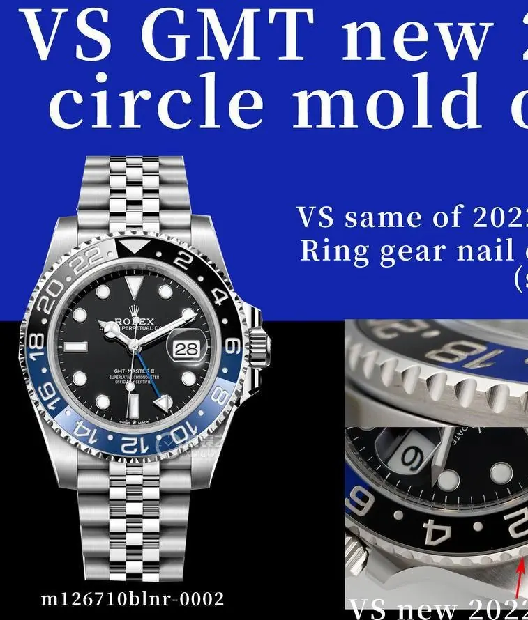 VS | 3285机芯｜劳力士 GMT-Master II 126710BLNR