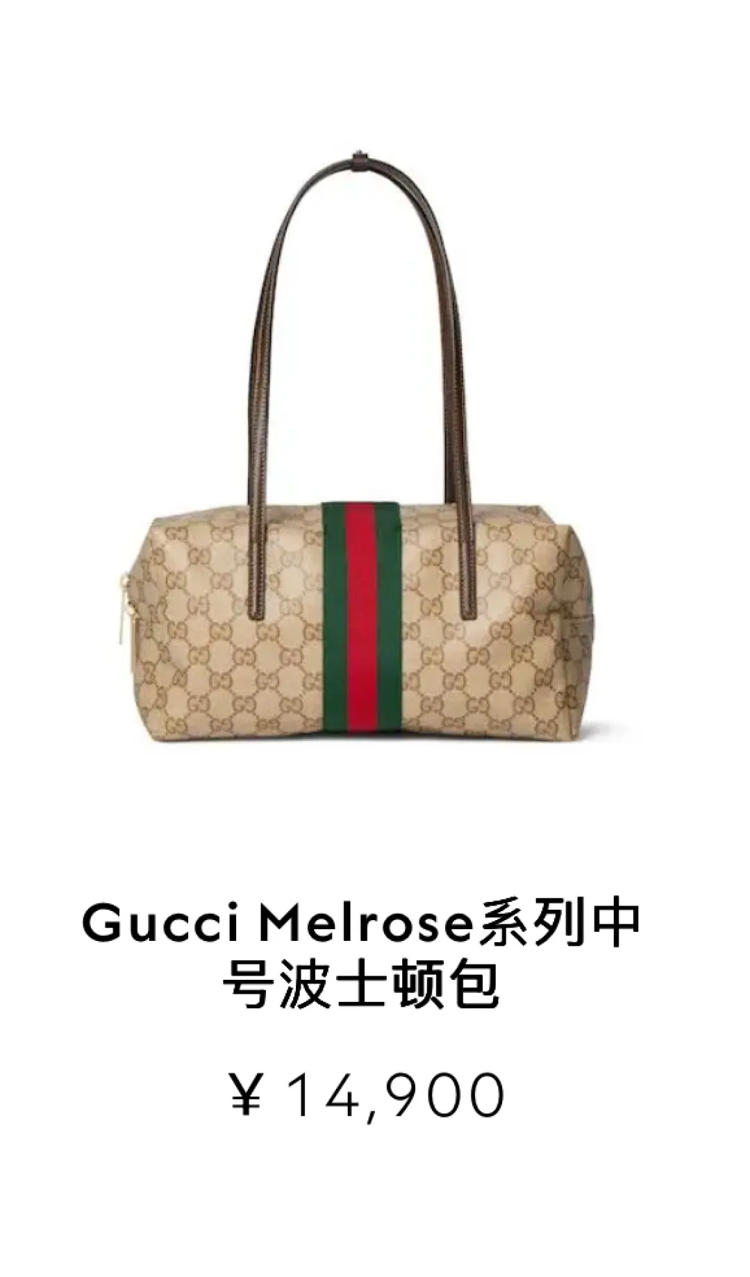 古驰铭牌中号波士顿包 875228 29x15cm