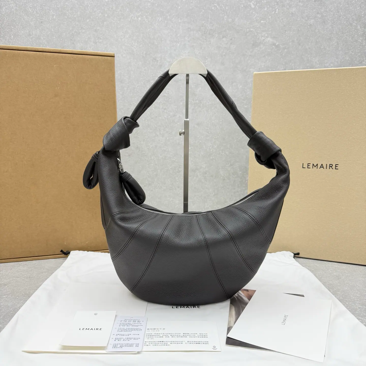 Lemaire Fortune 可颂黑巧克力单肩包 36×24×42cm