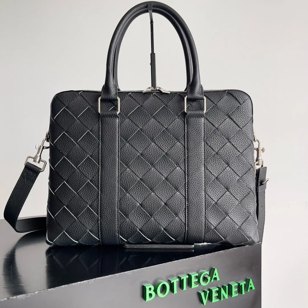 Bottega Veneta 皮革经典编织公文包 690702 39*30.5*11