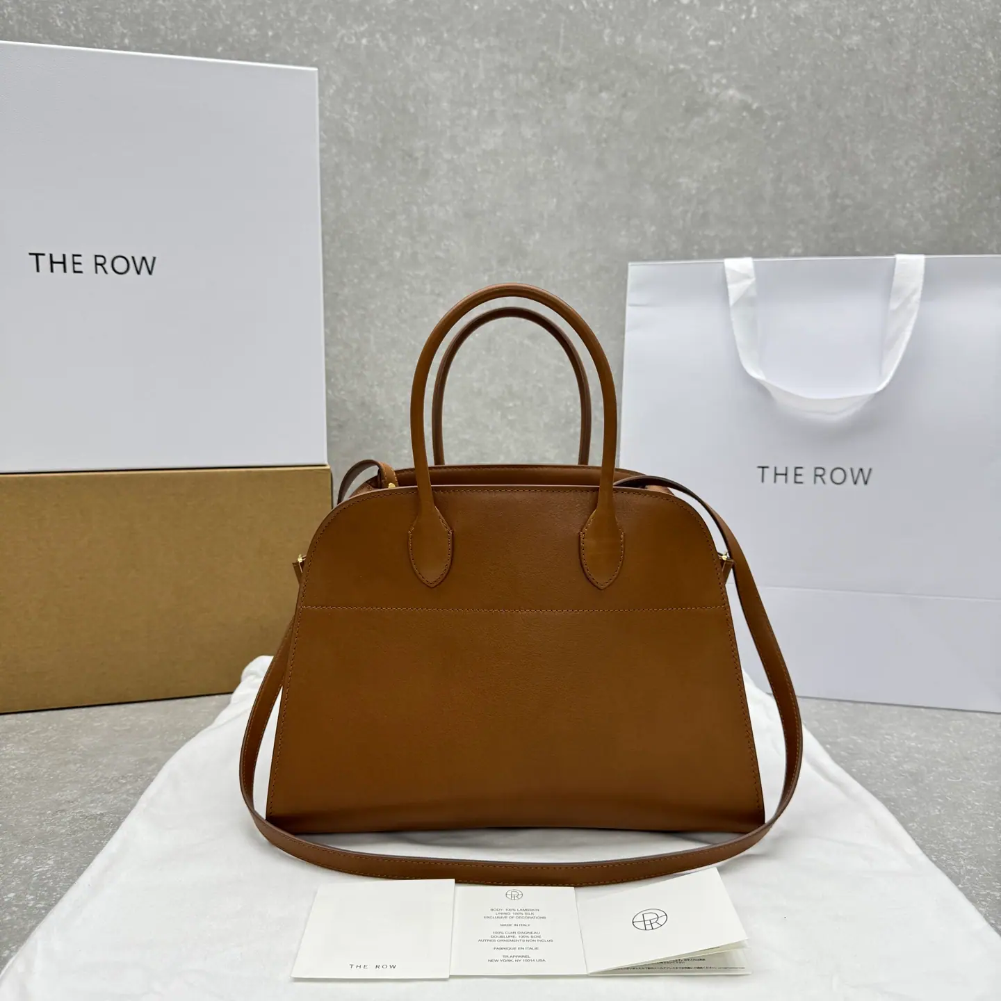 THE ROW Margaux 12 皮革包 32X15x25cm