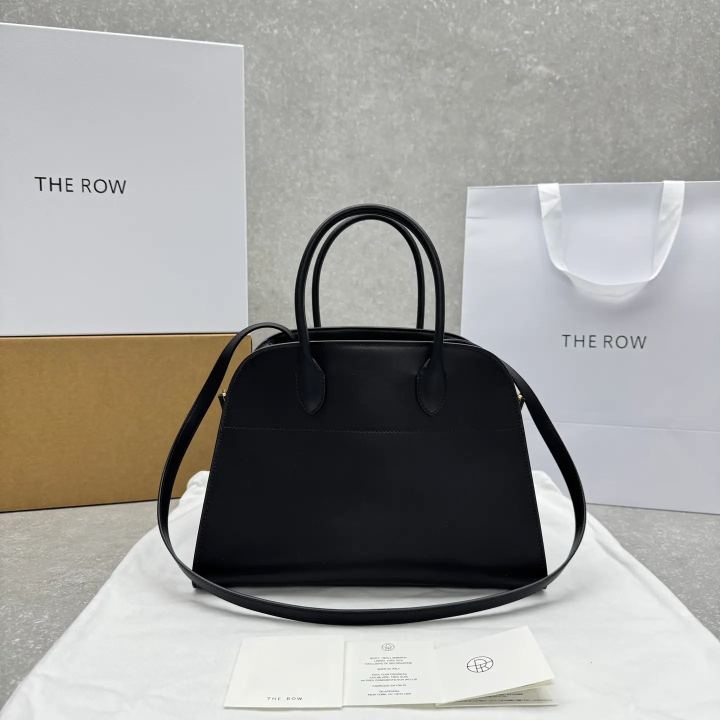 THE ROW Margaux 12 皮革包 32X15x25cm