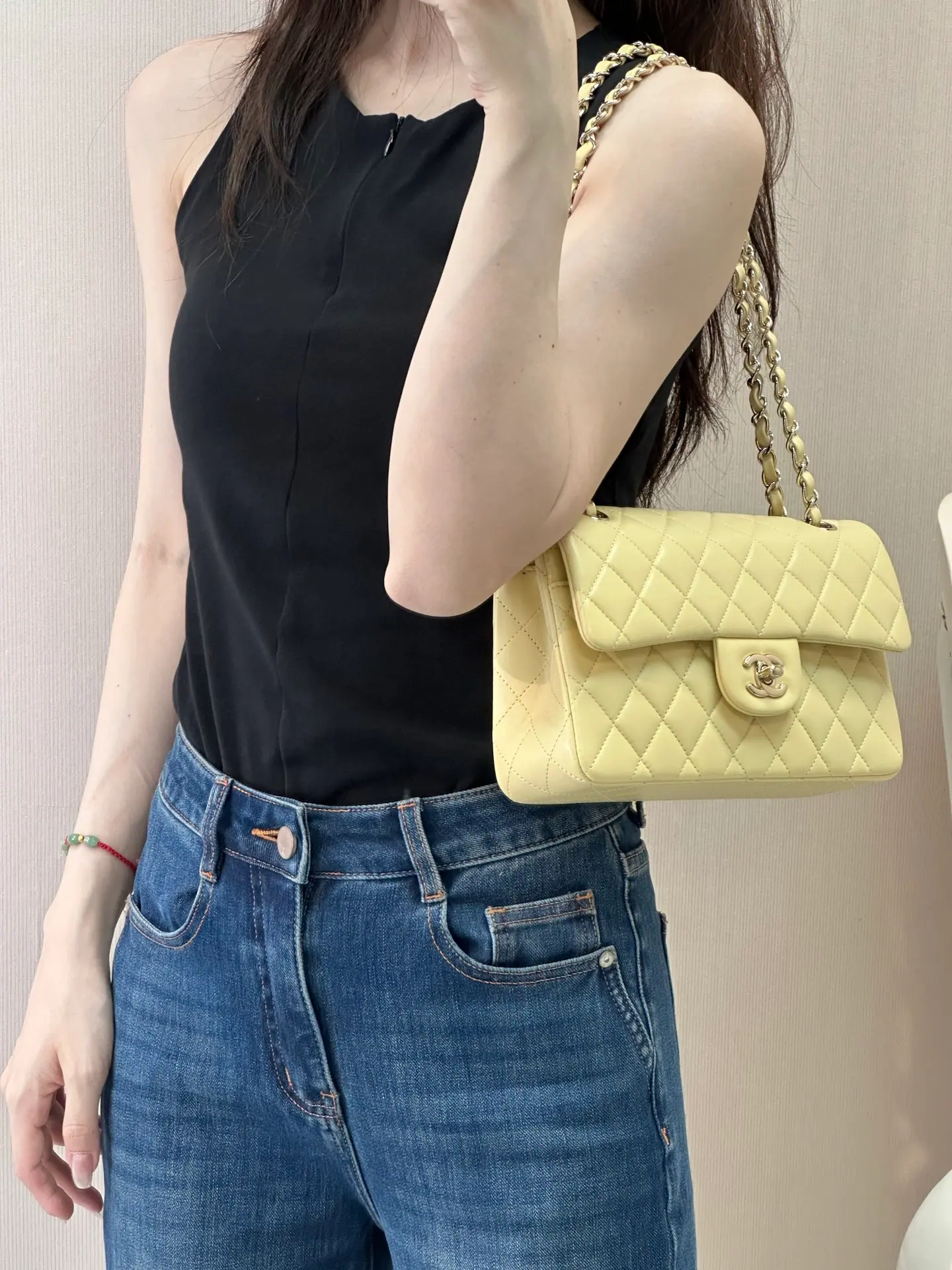ƆC经典小牛皮翻盖包 中号 25cm 112