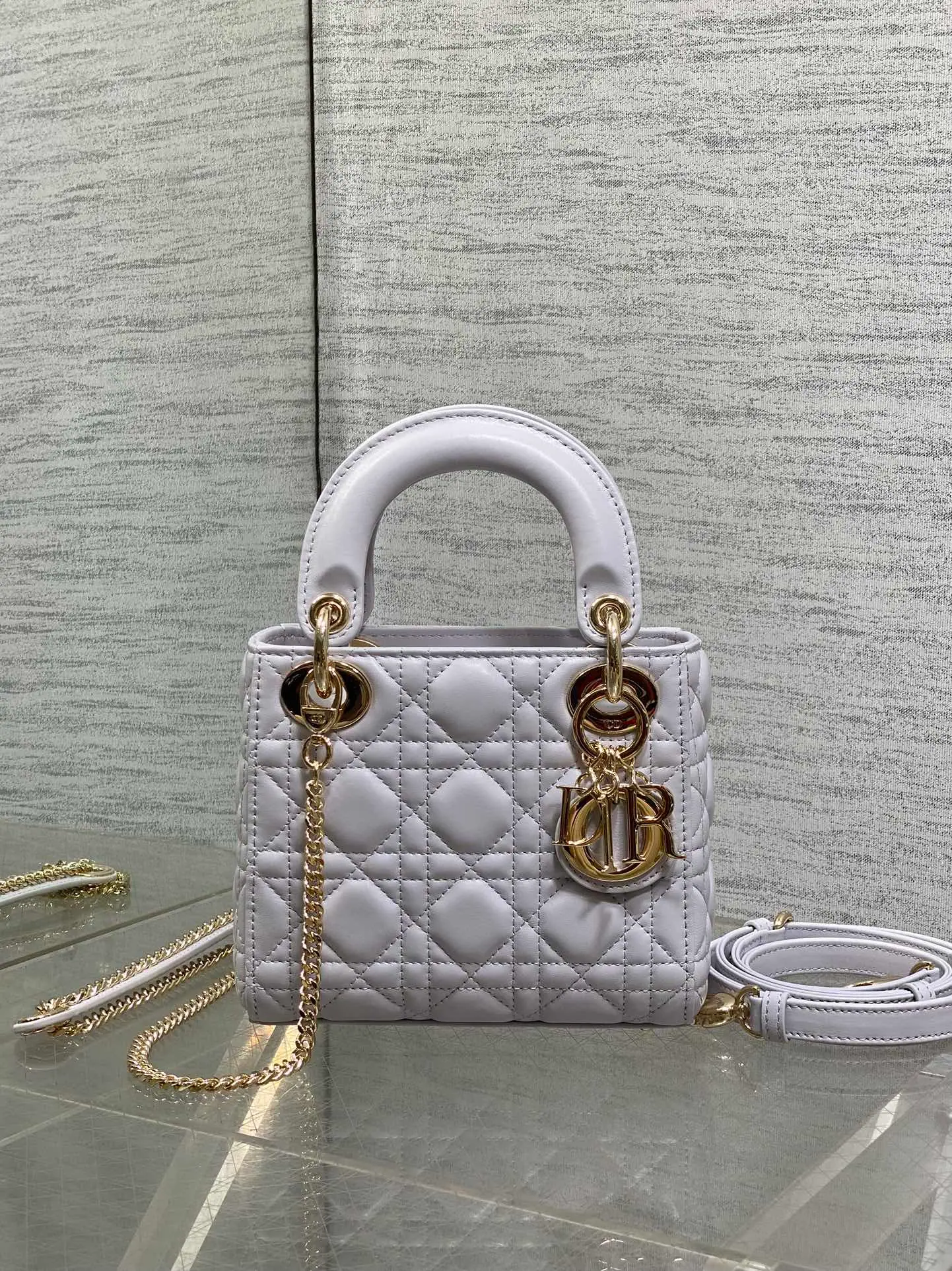 迪奥 Lady 迷你羊皮 M0505ONGE 17 x 15 x 7 cm