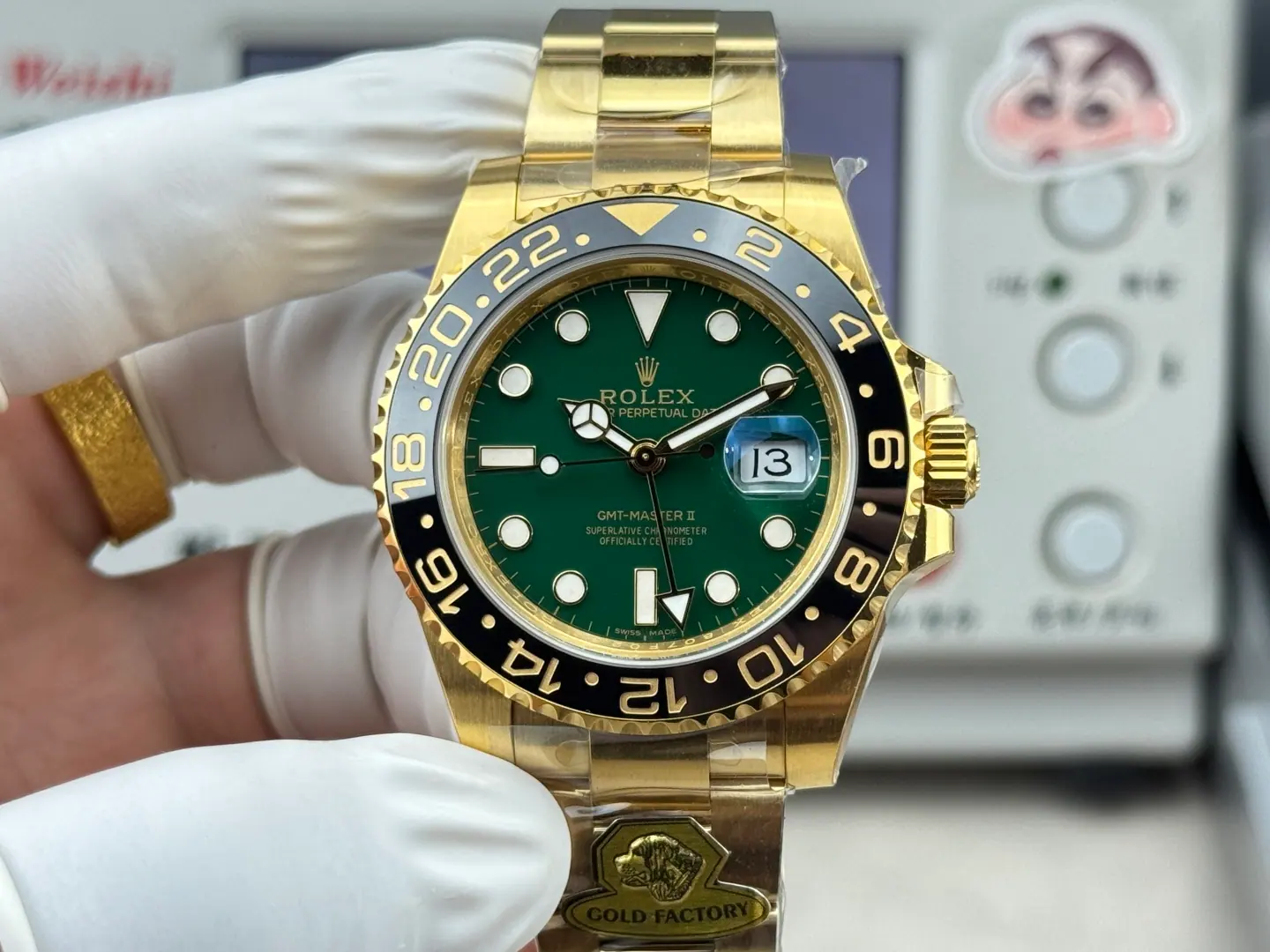 GOLD l 3285 预松弛 l 40mm l GMT-Master II 116718LN 195g