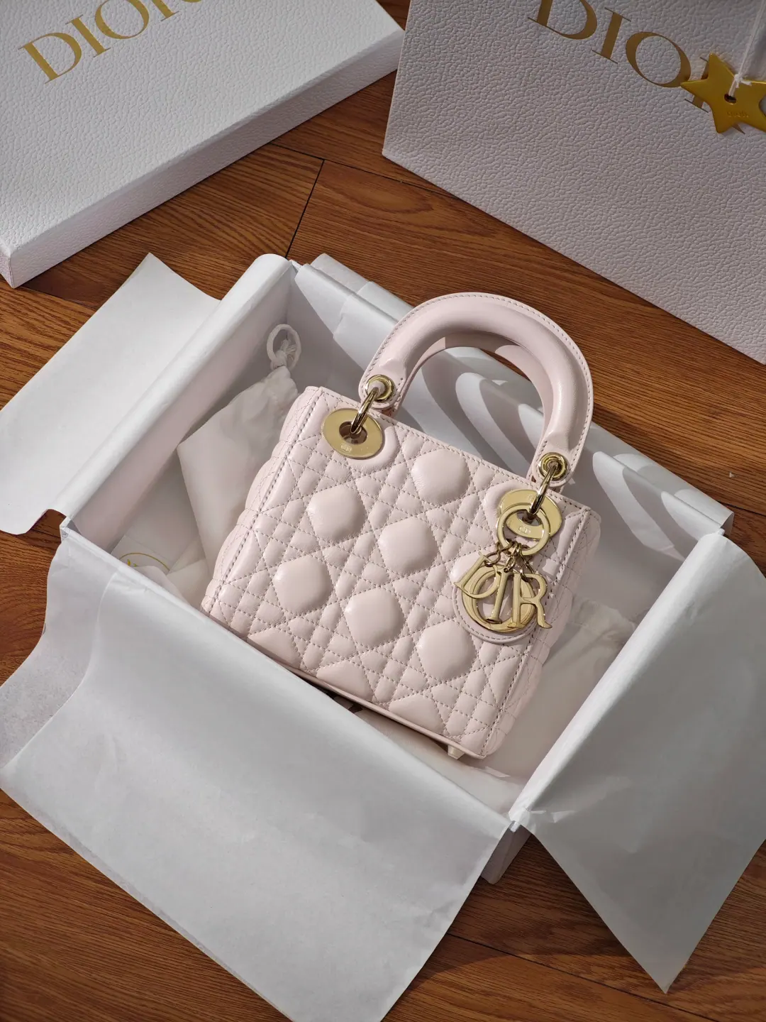 迪奥 Lady 微型羊皮 M0505ONGE 17 x 15 x 7 cm