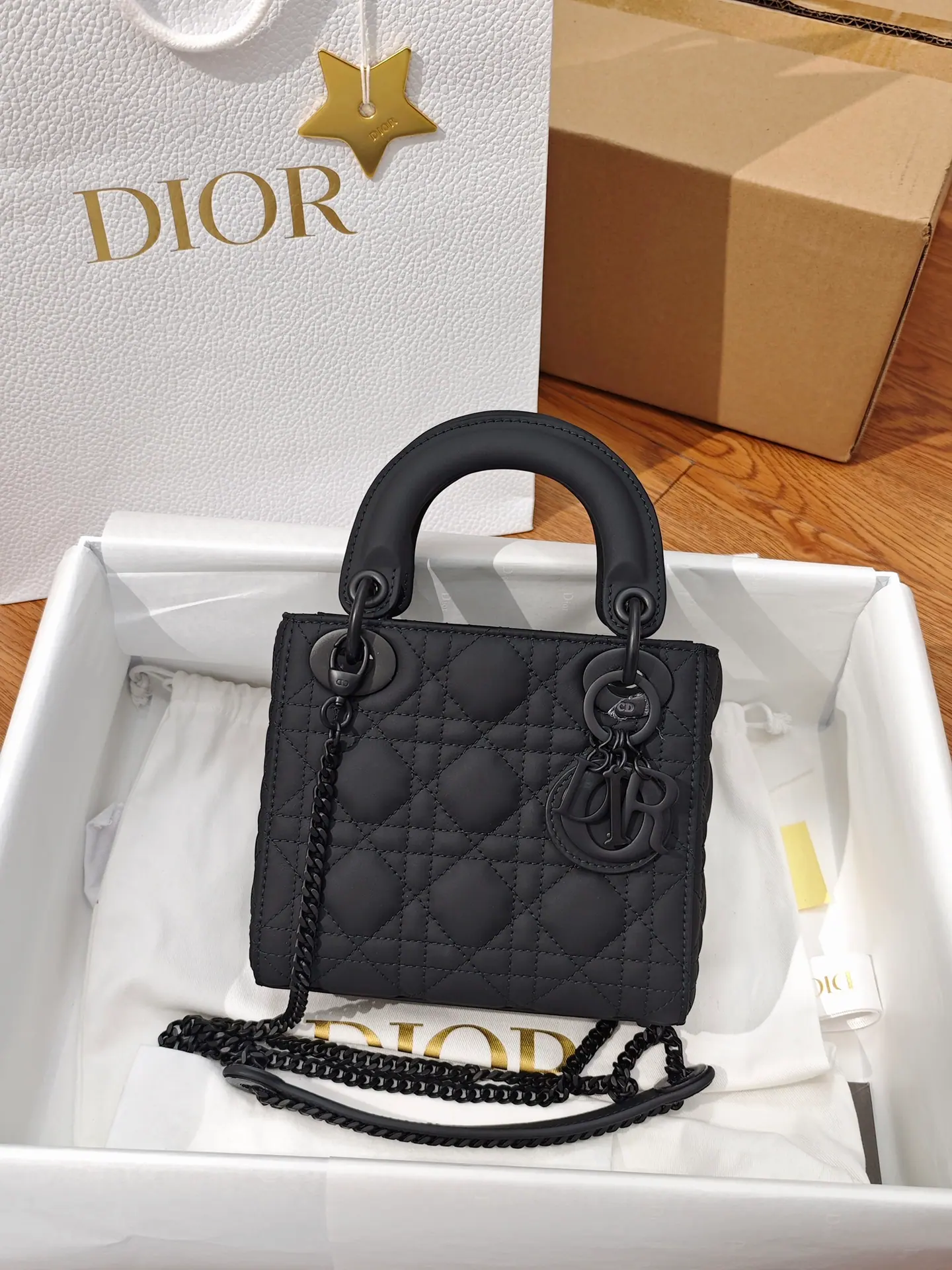 迪奥 Lady Mini 羊皮 M0505ONGE 17 x 15 x 7 cm