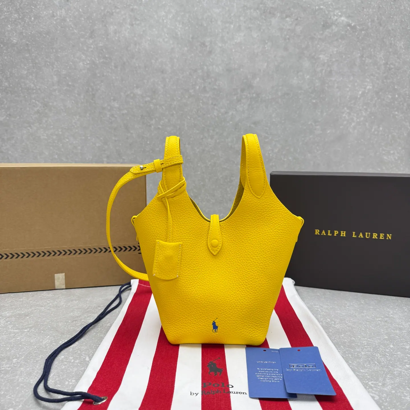 Polo Play 皮革托特包 12×13×27cm