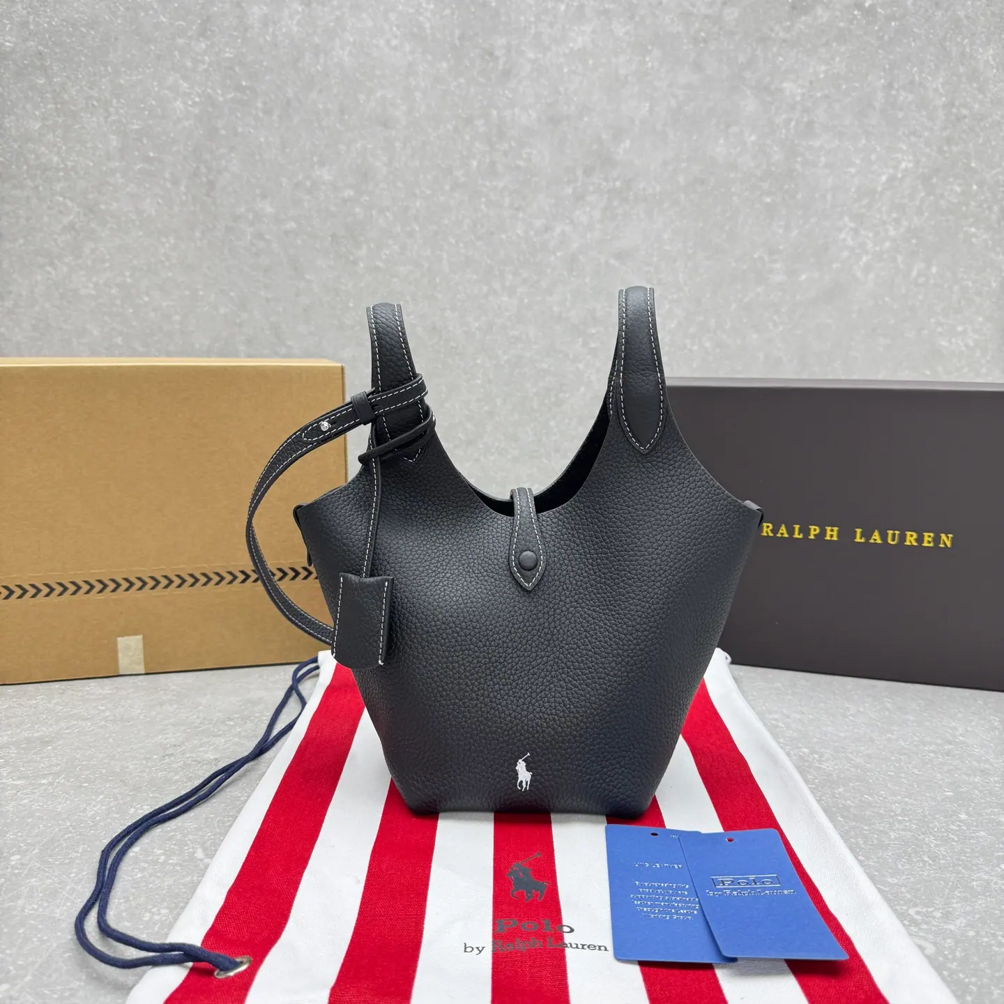 Polo Play 皮革托特包 12×13×27cm